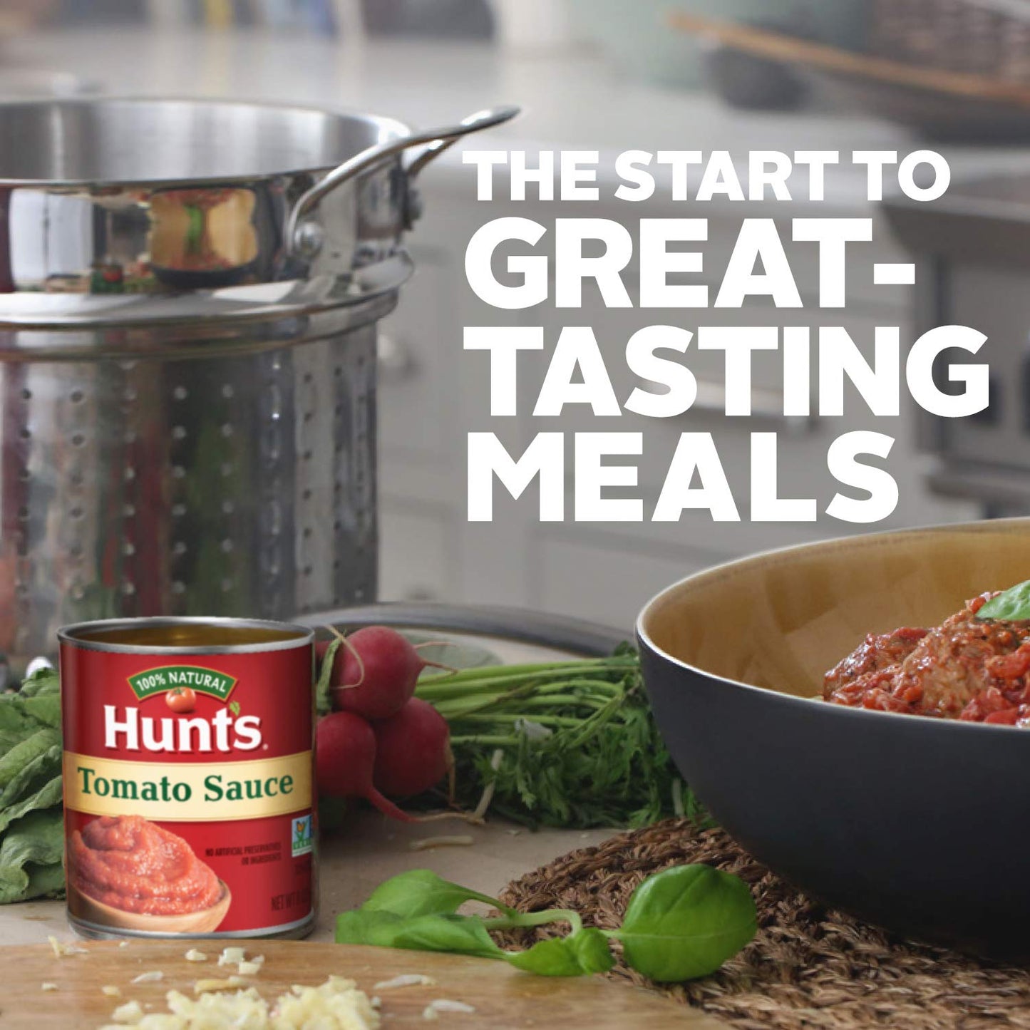 Hunt's Tomato Sauce with Basil, Garlic, and Oregano, Keto Friendly, 8 oz
