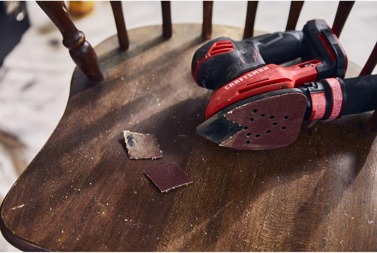 CRAFTSMAN 20V MAX Cordless Detail Sander, Tool Only (CMCW221B), Red