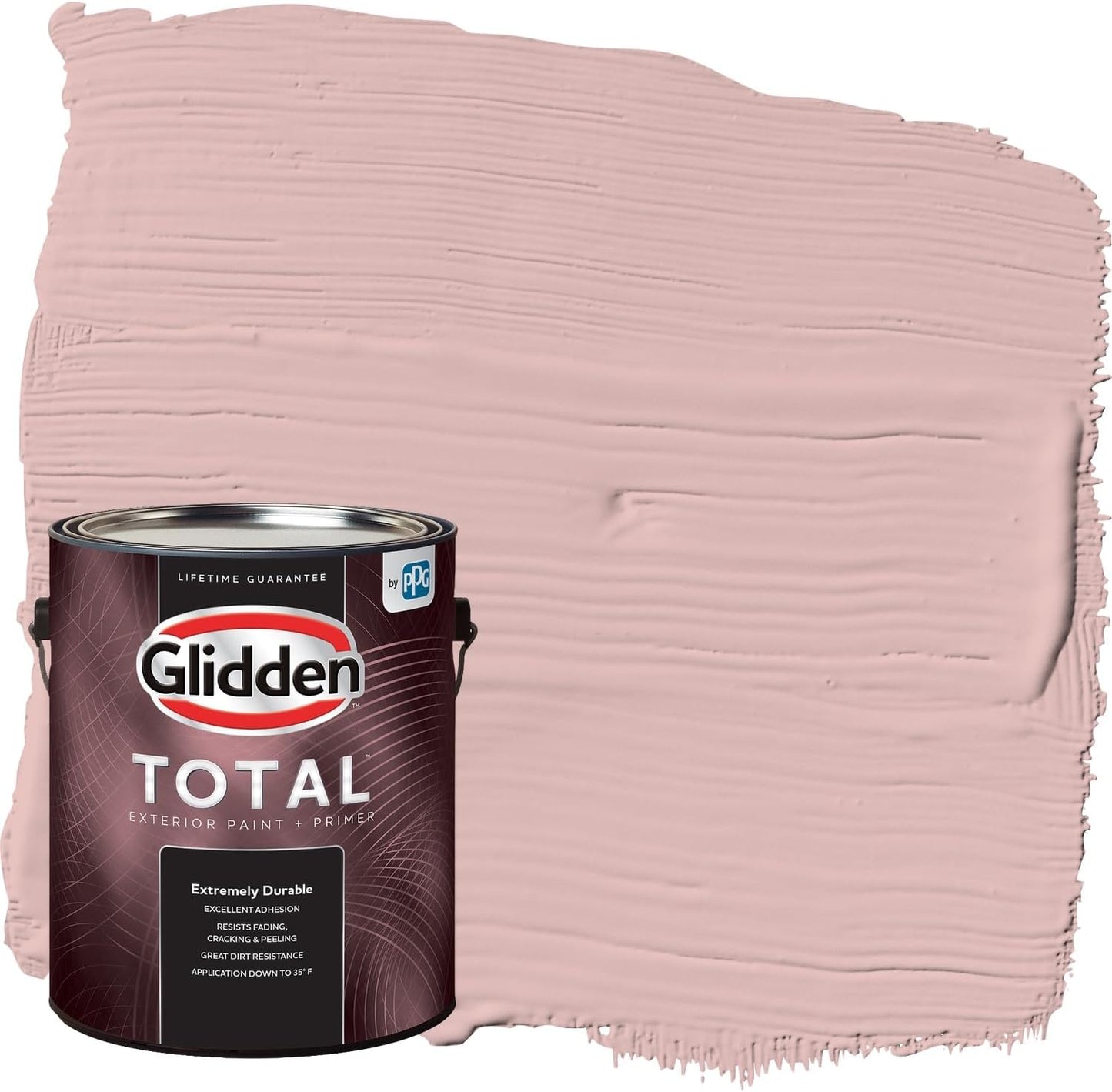 Glidden Exterior Paint + Primer: Pink/Ballet Slipper, One Coat, Semi-Gloss, 1-Gallon