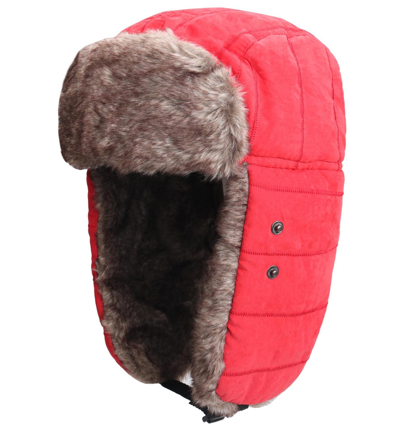 Connectyle Men's Trooper Trapper Hat Warm Winter Hats with Removable Face Mask Earflaps Faux Fur Hunting Outdoor Hat