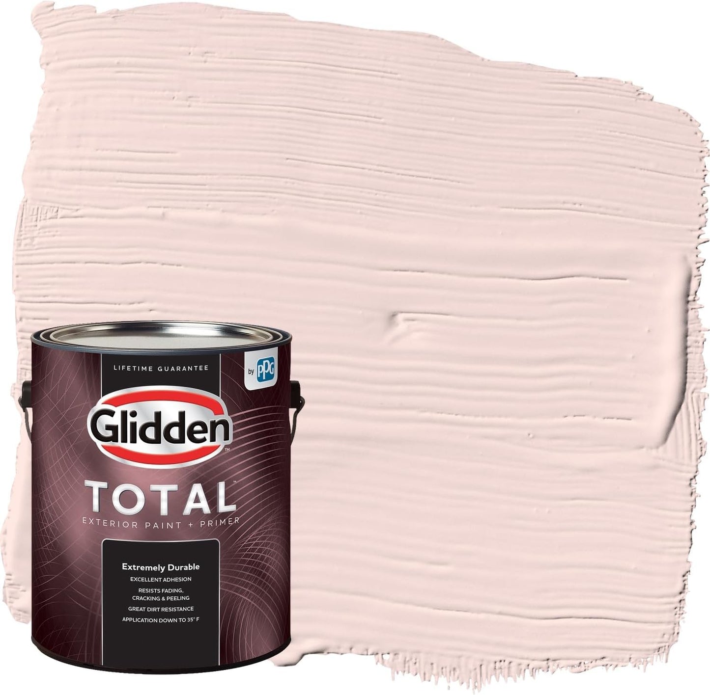 Glidden Exterior Paint + Primer: Pink/Ballet Slipper, One Coat, Semi-Gloss, 1-Gallon