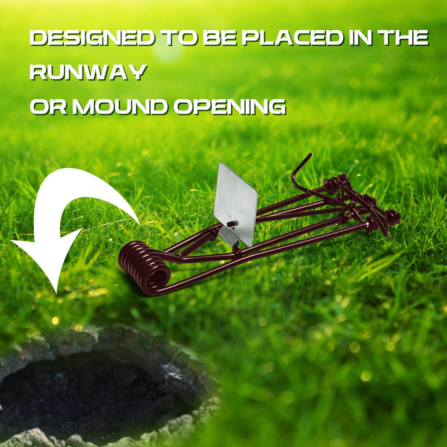 Qualirey 2 Pcs Outdoor Gopher Trap Easy Set Mole Trap Weather Resistant Gopher Killer Vole Killer for Lawn Garden Farm (Black)