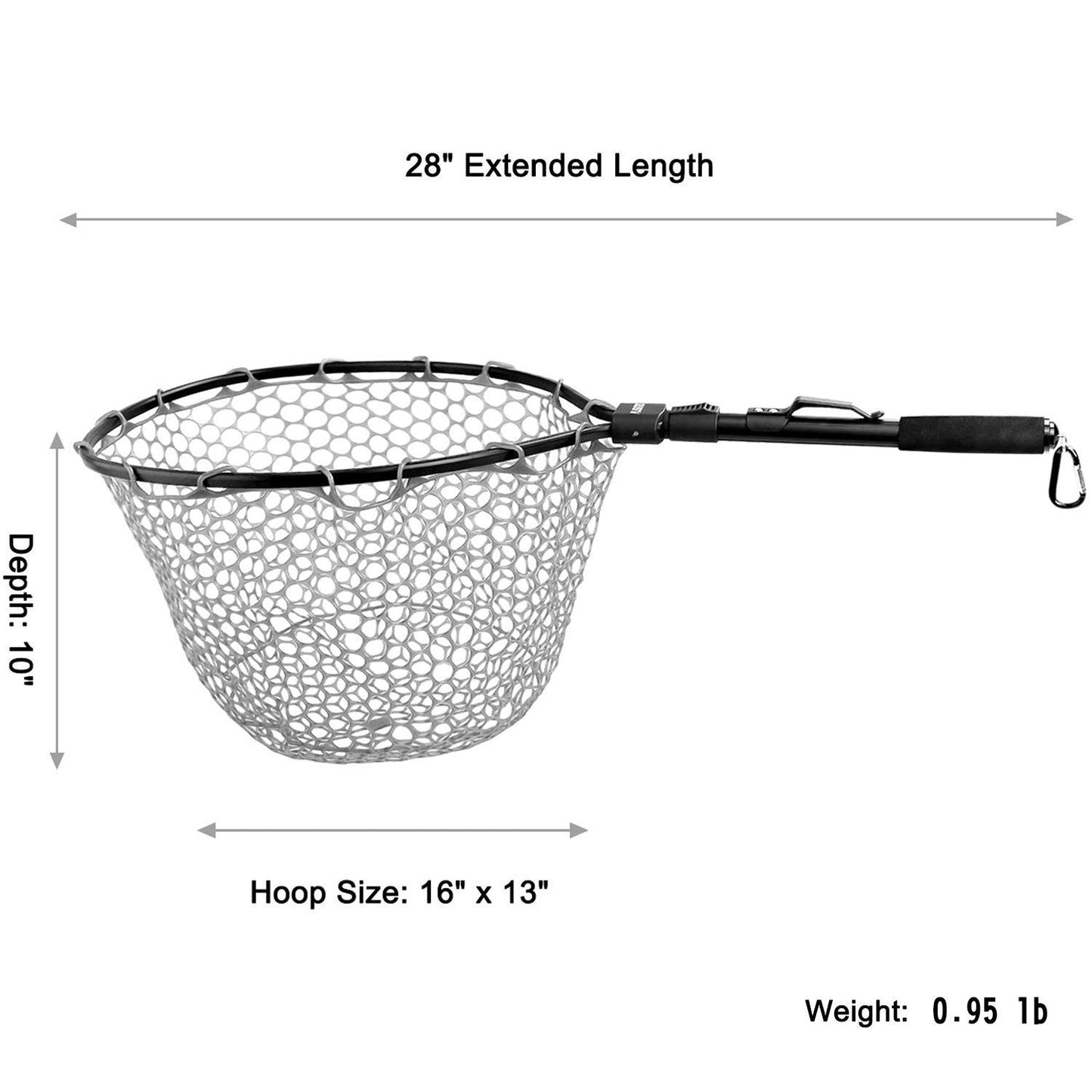 PLUSINNO Fly Fishing Net, Bass Trout Landing Net, Folding Fishing Nets Fresh Water, Safe Fish Catching or Releasing