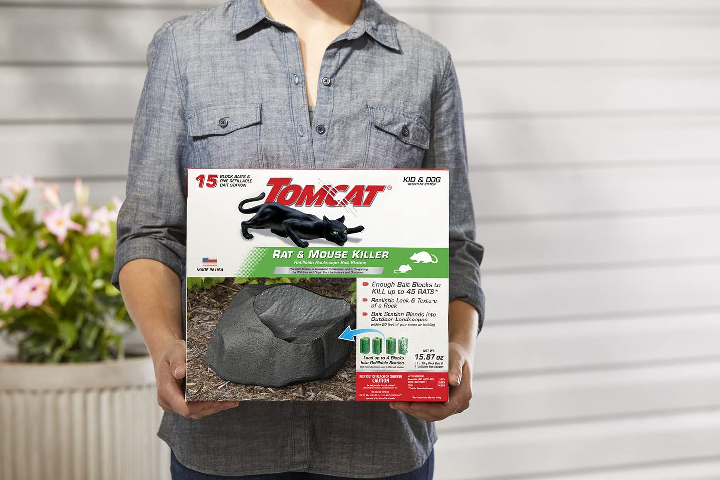 Tomcat with Bromethalin Bait Chunx Pail, Rat and Mice Control for Agricultural Use and Professional Applicators, 4 lbs. 2-Pack