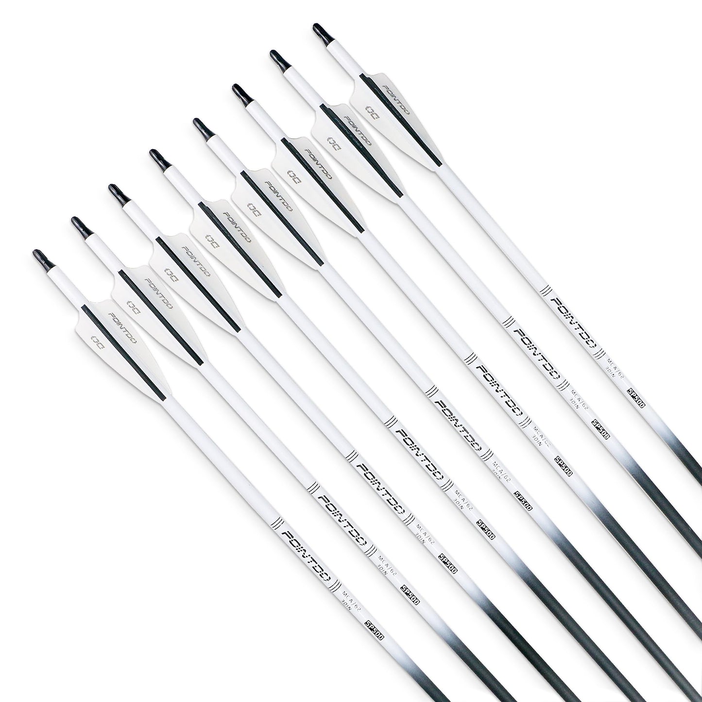 30inch Carbon Arrow Fluorescence Color Targeting and Practice and Hunting Arrows for Compound Bow and Recurve Bow with Removable Tips(Pack of 12)