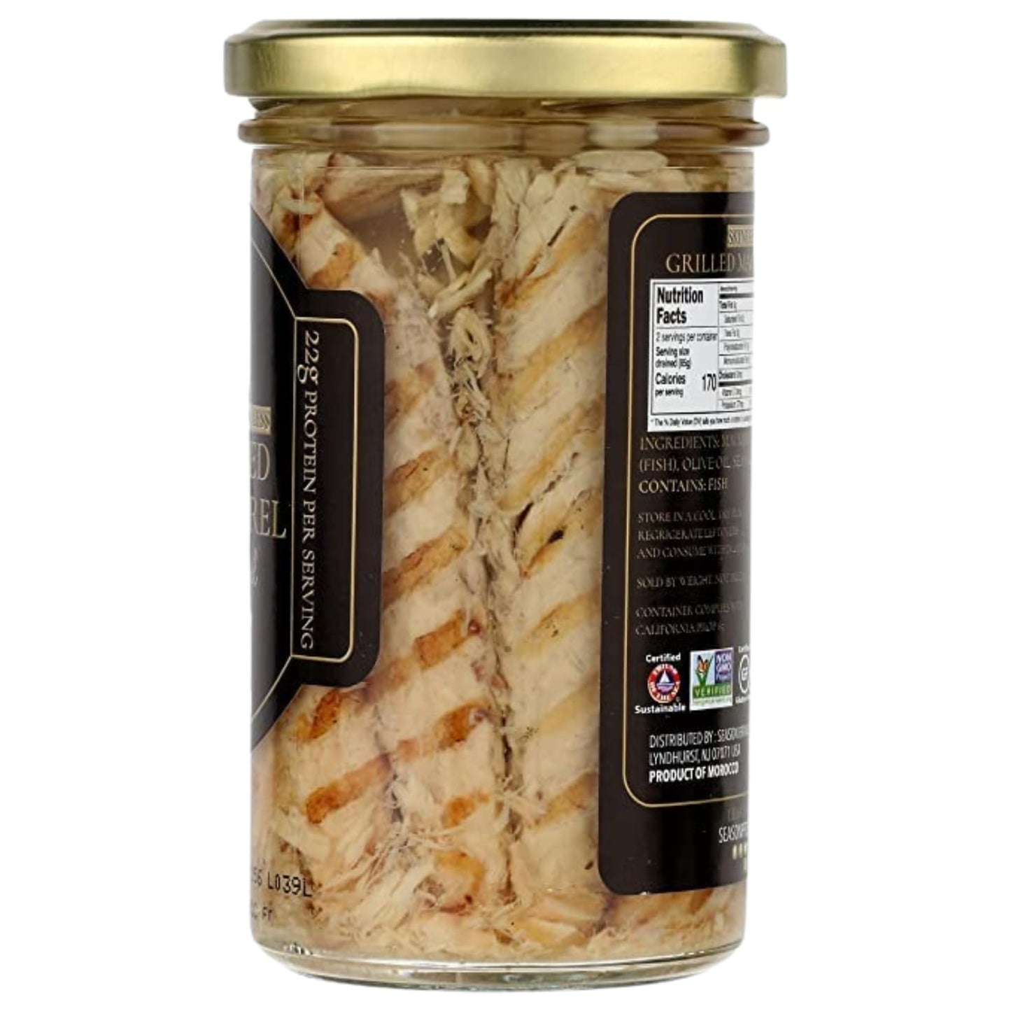 Season Mackerel in Water - Skinless & Boneless, No Salt Added, Wild Caught, Keto Snacks, Canned Mackerel Fillets, Full of Vitamins, Low in Mercury, Kosher, Non-GMO, 20g of Protein - 4.37 Oz, 12-Pack