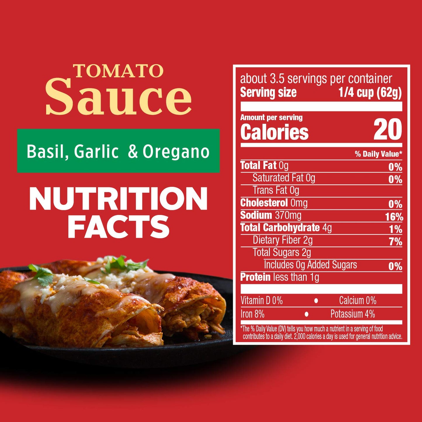 Hunt's Tomato Sauce with Basil, Garlic, and Oregano, Keto Friendly, 8 oz