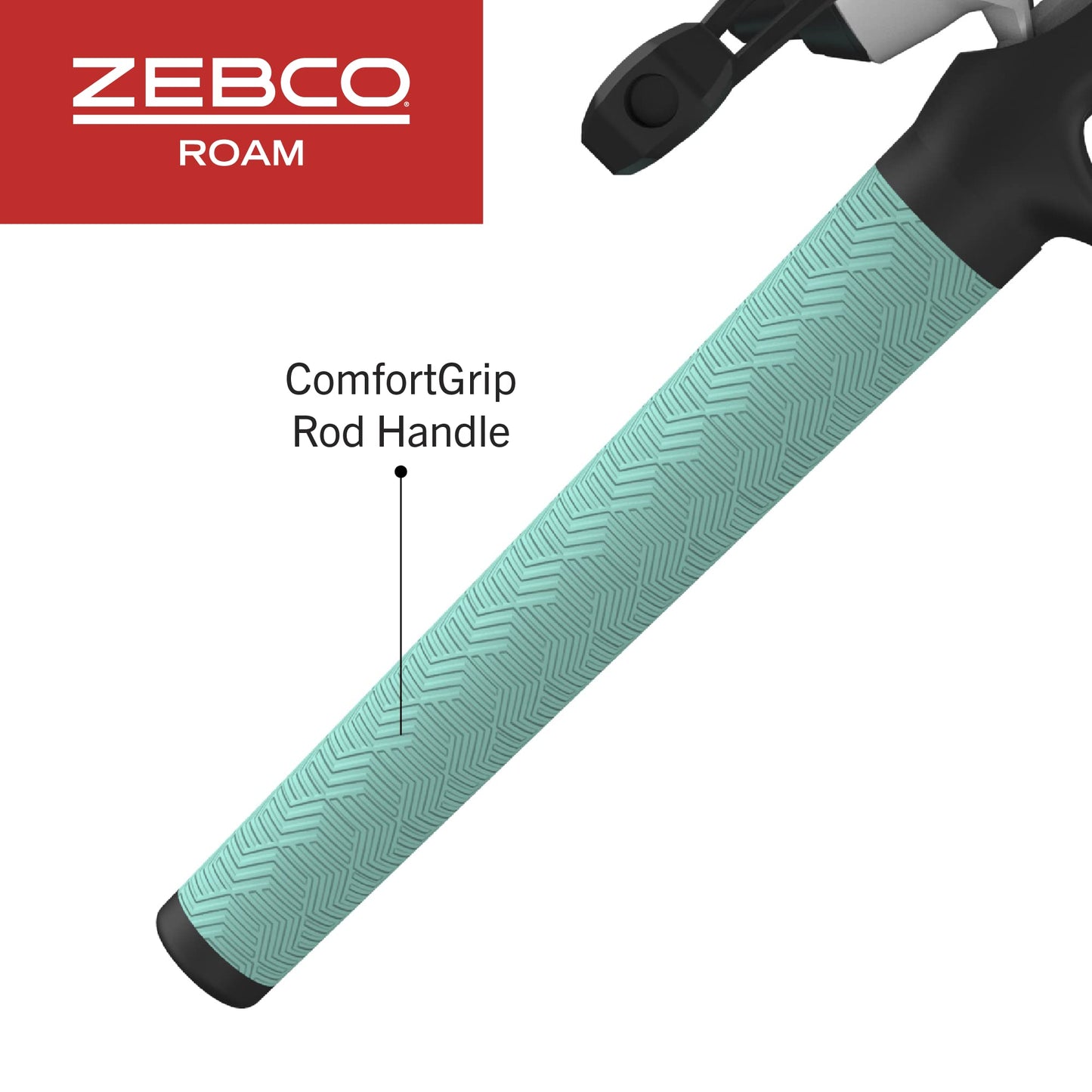 Zebco Roam Telescopic Fishing Rod and Spinning or Spincast Fishing Reel Combo, Durable 6-Foot Fiberglass Rod with ComfortGrip Handle, Pre-spooled with Zebco Cajun Fishing Line