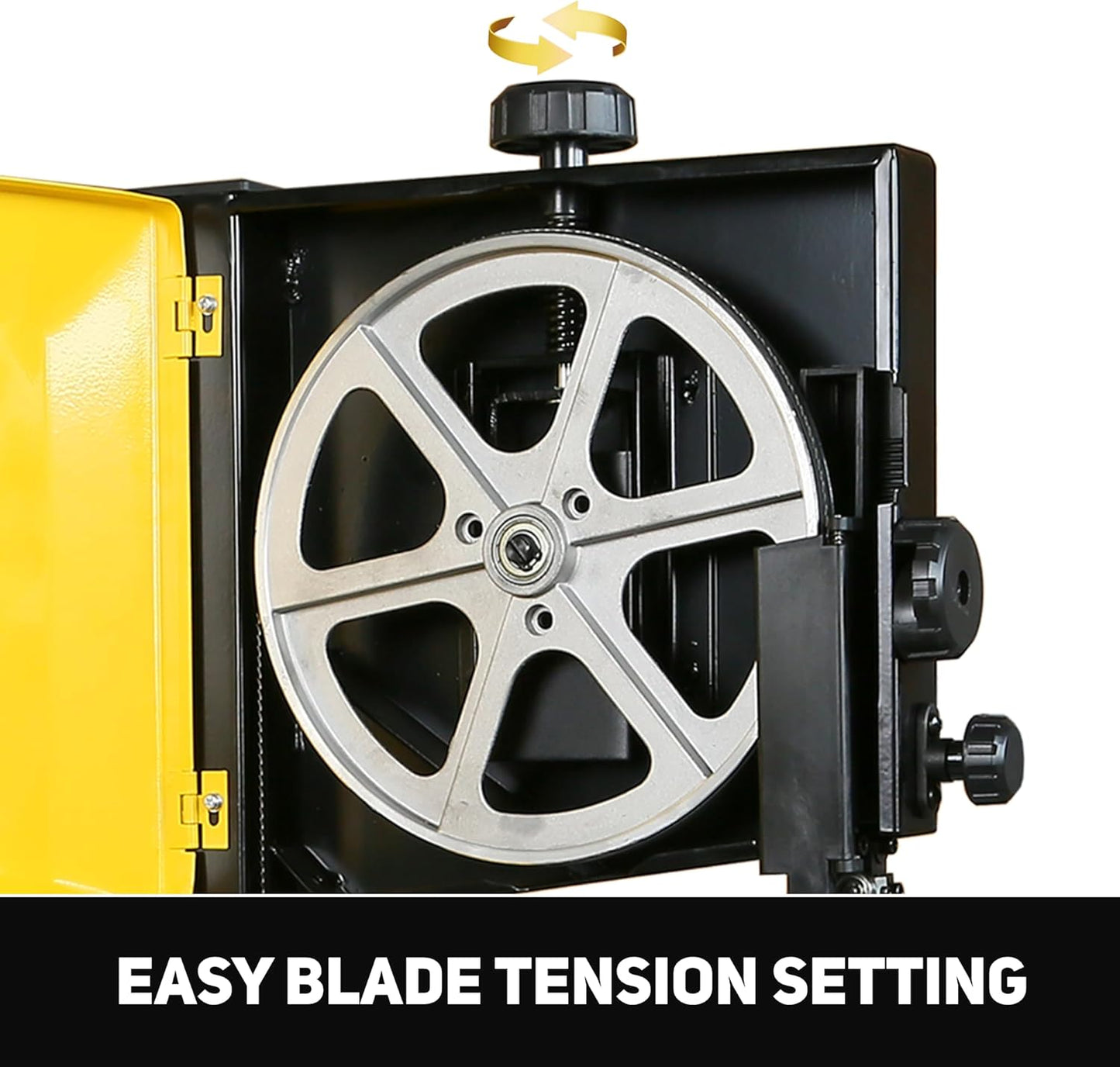 3-Amp 9-Inch Band Saw, 2500FPM Benchtop Bandsaw with Removable Safty Key, Cast Aluminum Table, Steel Base for woodworking