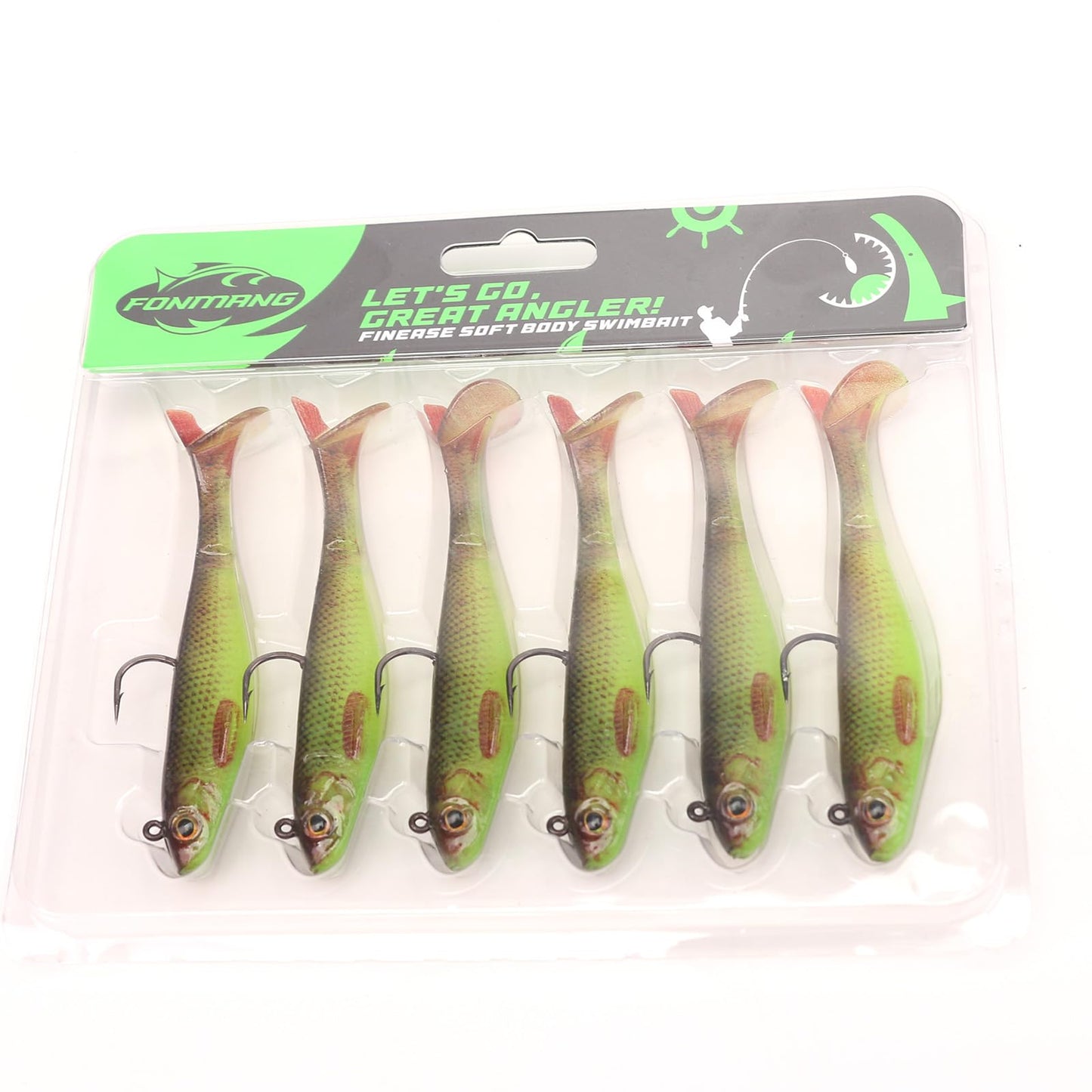 2.5/3.5In Swim Baits for Bass Fishing, Pre-Rigged Jig Heads Soft Plastic Walleye Fishing Lures, Paddle Tail Swimbaits for Bass Fishing, Fishing Bait for Freshwater Saltwater Gifts