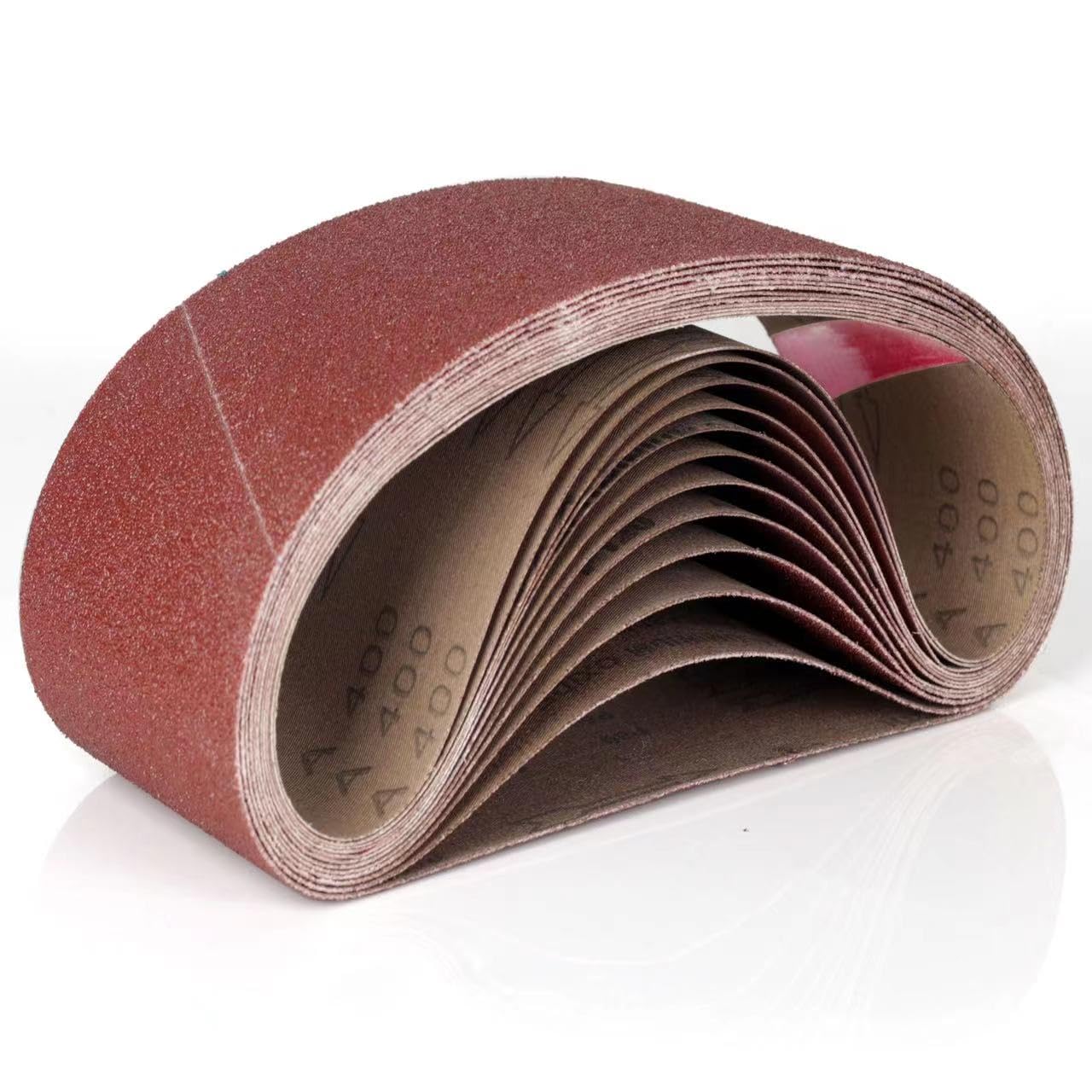 3×18 Inch Belt Sander Sanding Belt, 21 Pack Belt Sander Paper 40/60/80/120/180/240/400 Grits Assortment Aluminum Oxide Sanding Belts for Belt Sander Knife Sharpening Wood Metal Polishing