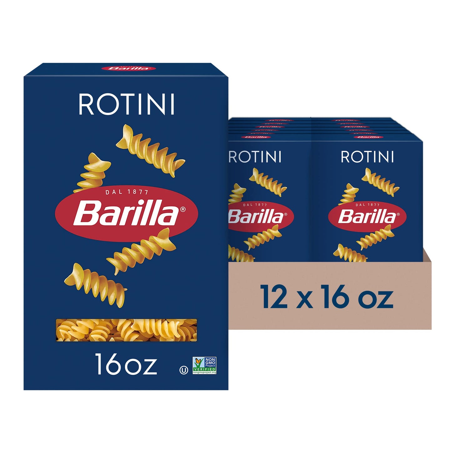 Barilla Elbows Pasta, 16 oz. Box (Pack of 8) - Non-GMO Pasta Made with Durum Wheat Semolina - Kosher Certified