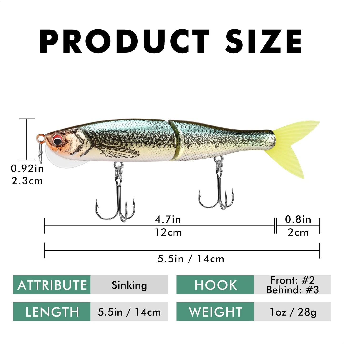 TRUSCEND Swimmax for Saltwater and Freshwater, Realistic Fishing Lures for Bass Trout Crappie Walleye Pike Bluegill Salmon, Swimbait for Bass Fishing, Amazing Fishing Gear Gifts for Family Fishing