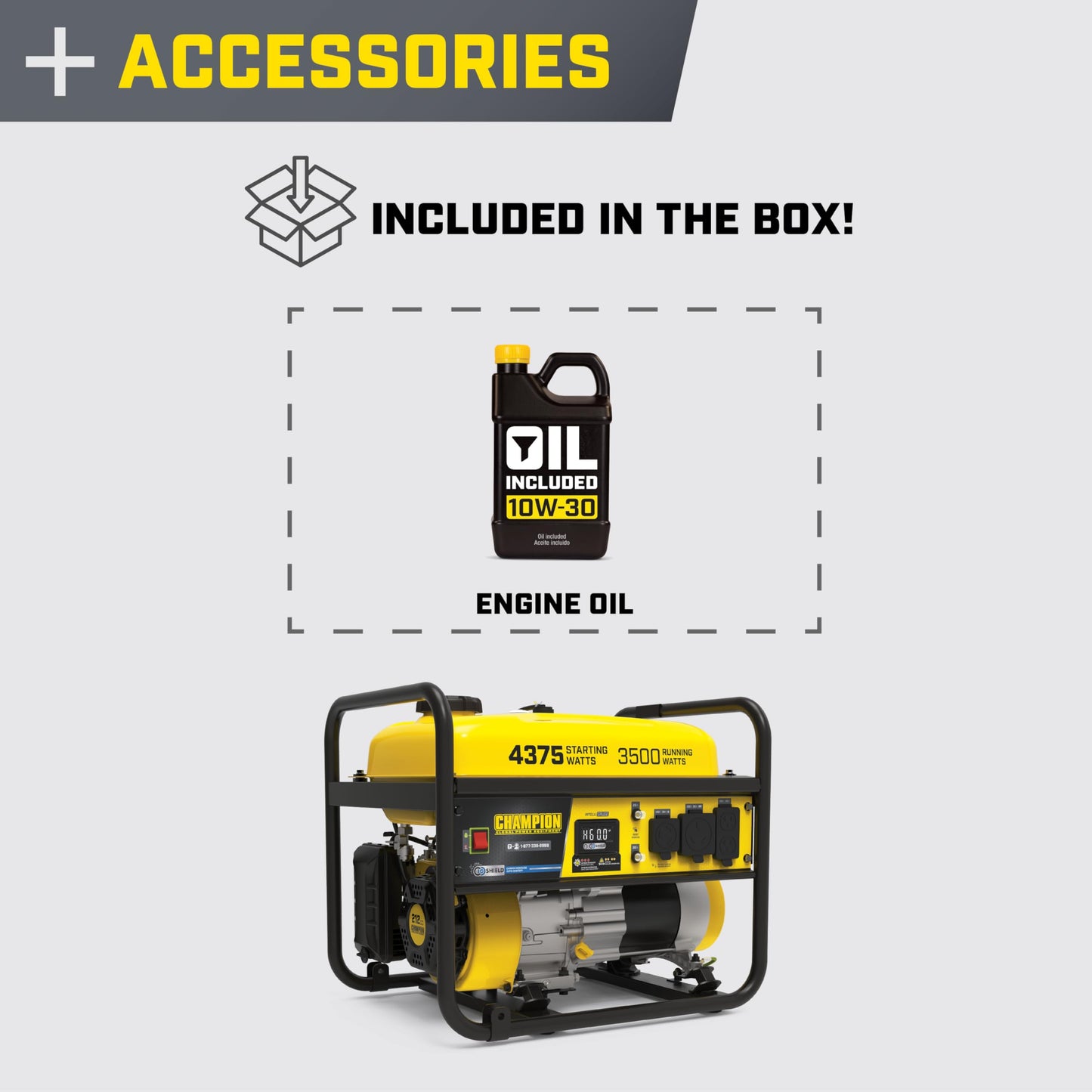Champion Power Equipment 4375-Watt RV Ready Portable Generator with CO Shield
