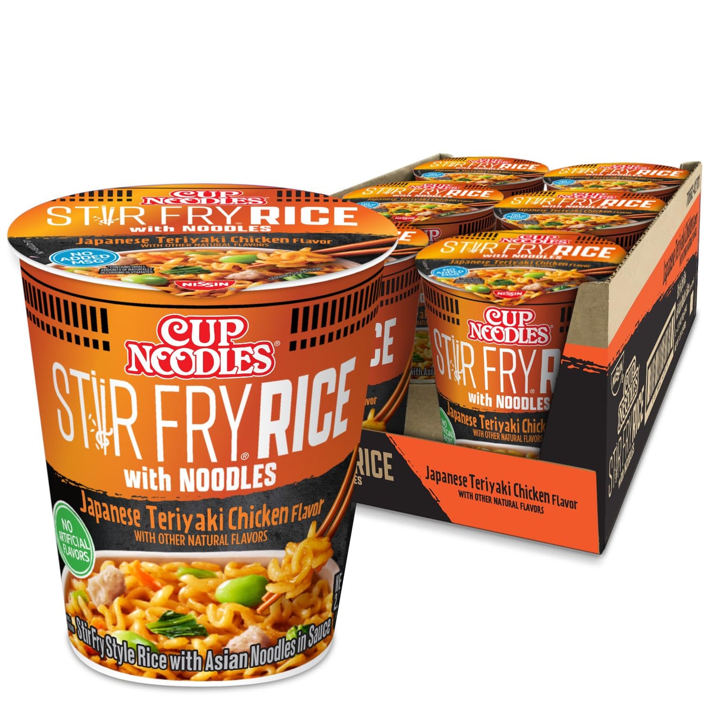 Nissin Cup Noodles Soup, Beef Flavor, Microwaveable Paper Cups, Instant Ramen, 2.25 Ounce (Pack of 12)