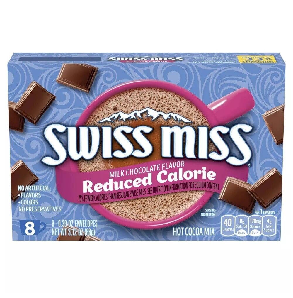 SWISS MISS Milk Chocolate Flavored Hot Cocoa Mix, 38.27 OZ Square Canister