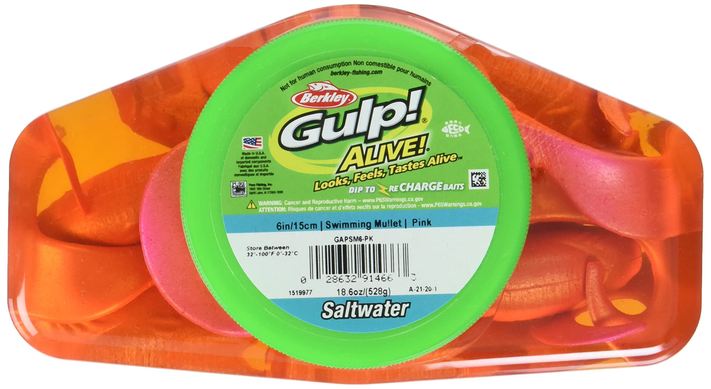 Berkley Gulp! Alive! Swimming Mullet Saltwater Fishing Soft Bait
