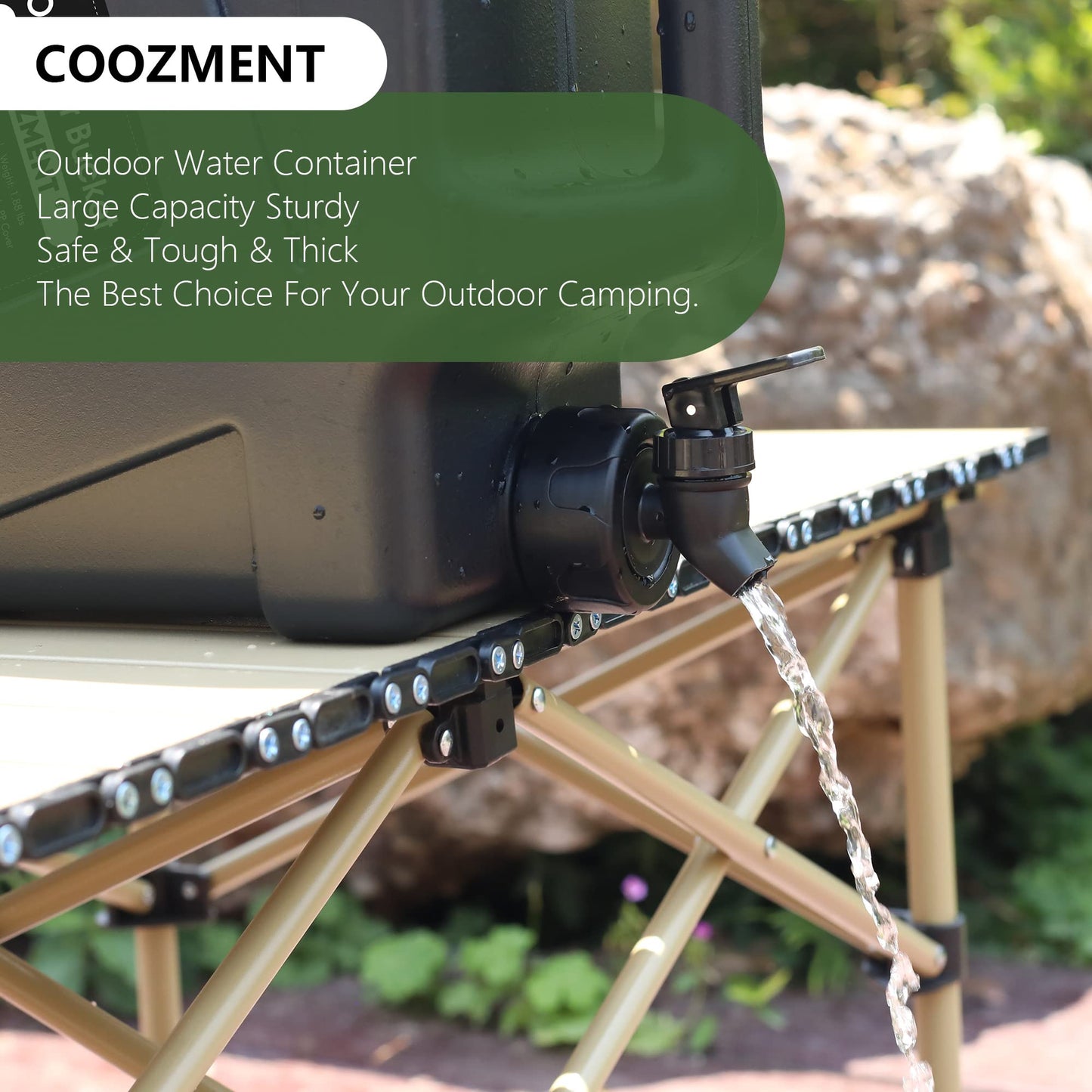 3.2 Gallon/5 Gallon Water Containers with Spigot, BPA Free Water Jug, Military Green Water Tank, Multifunction Water Storage Containers for Camping Outdoor Hiking,Emergency Stroage