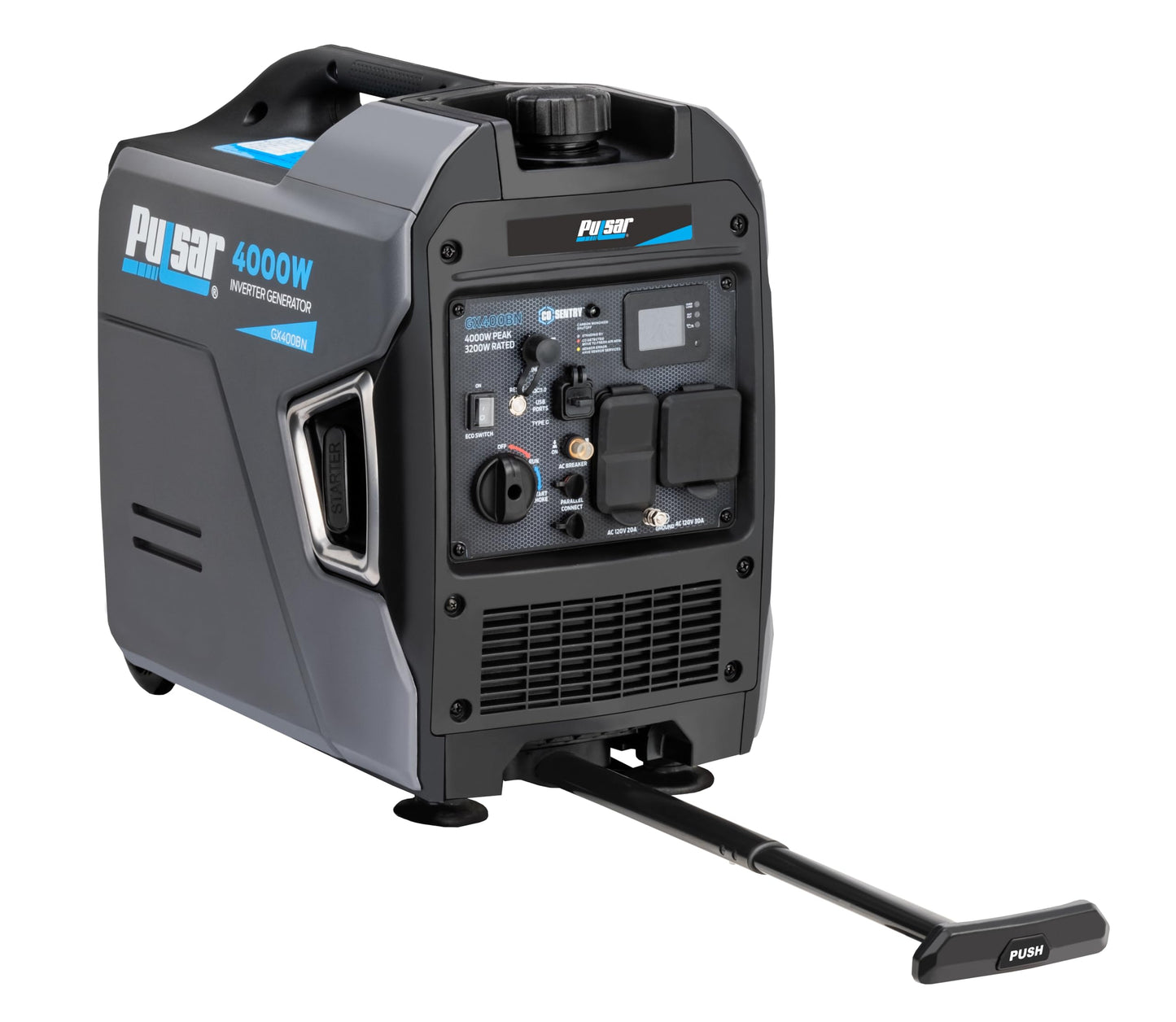 Pulsar Products GD400BN, 4000W Portable super-quiet Dual Fuel & Parallel Capability, RV-Ready, CARB Compliant