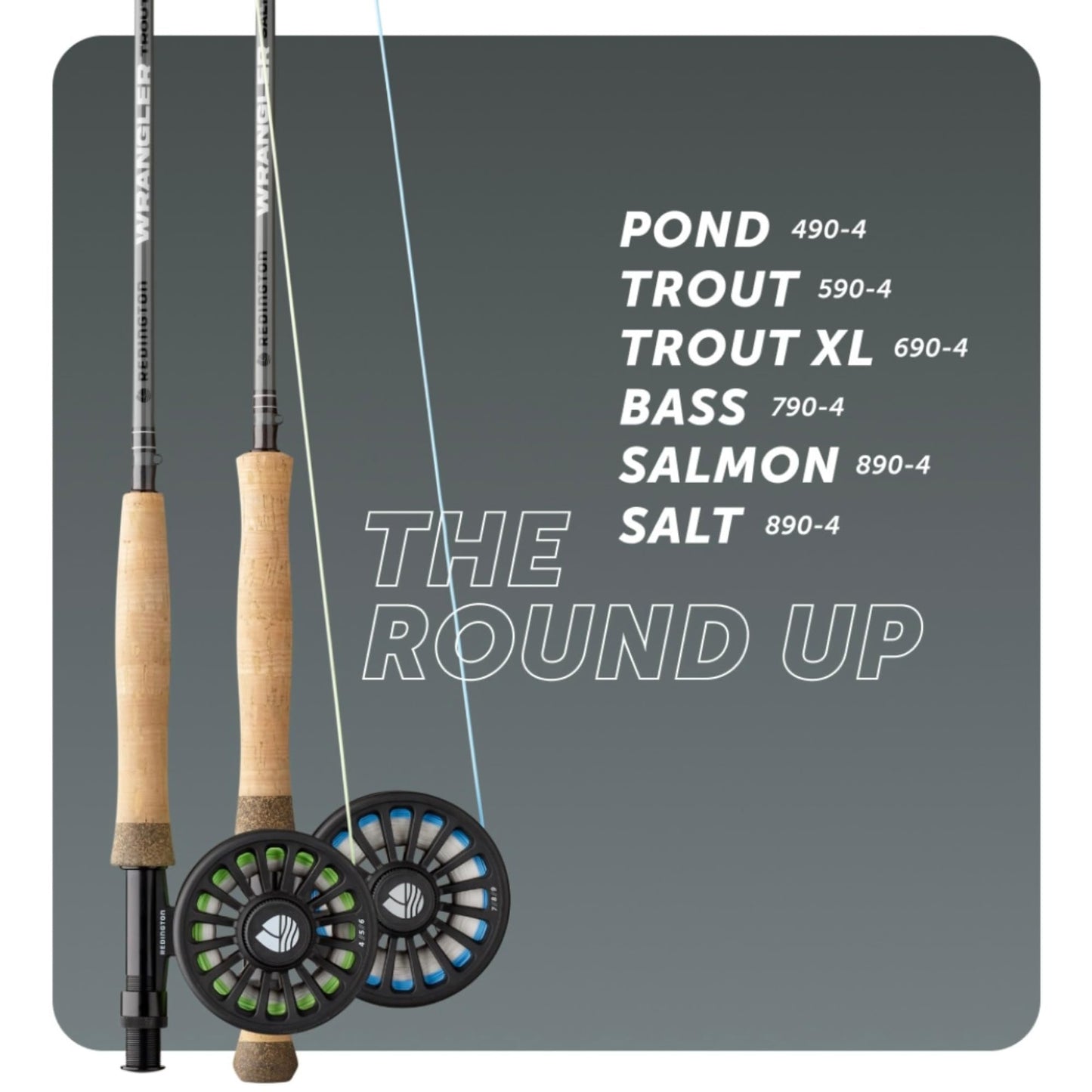 Redington Wrangler Fly Fishing Kit, Medium Fast Action Rod, Crosswater Reel, Fly Line, Leader, & Carrying Case