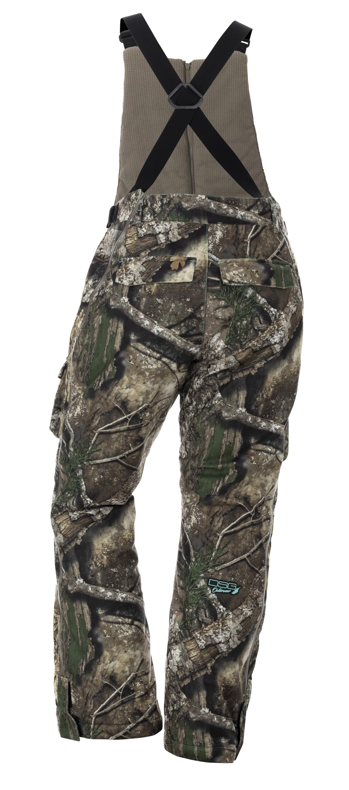 DOING SOMETHING GREAT Kylie 5.0 Camouflage Drop Seat Hunting Bibs for Women, DWR Waterproof, Thin Profile 120g Insulated