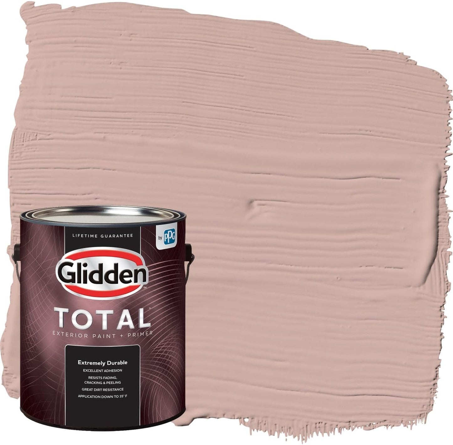 Glidden Exterior Paint + Primer: Pink/Ballet Slipper, One Coat, Semi-Gloss, 1-Gallon