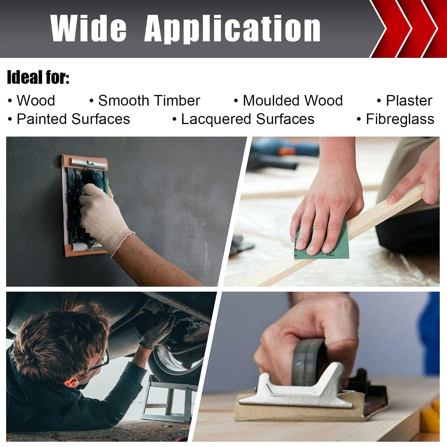 24 Pcs Sandpaper, Wet & Dry Sandpaper Assortment 60/120/320/600/800/1000/1500/2500 Grit Sand Paper for Wood Metal Automotive Drywall Plastic 9 × 11 inch Sandpaper Sheets