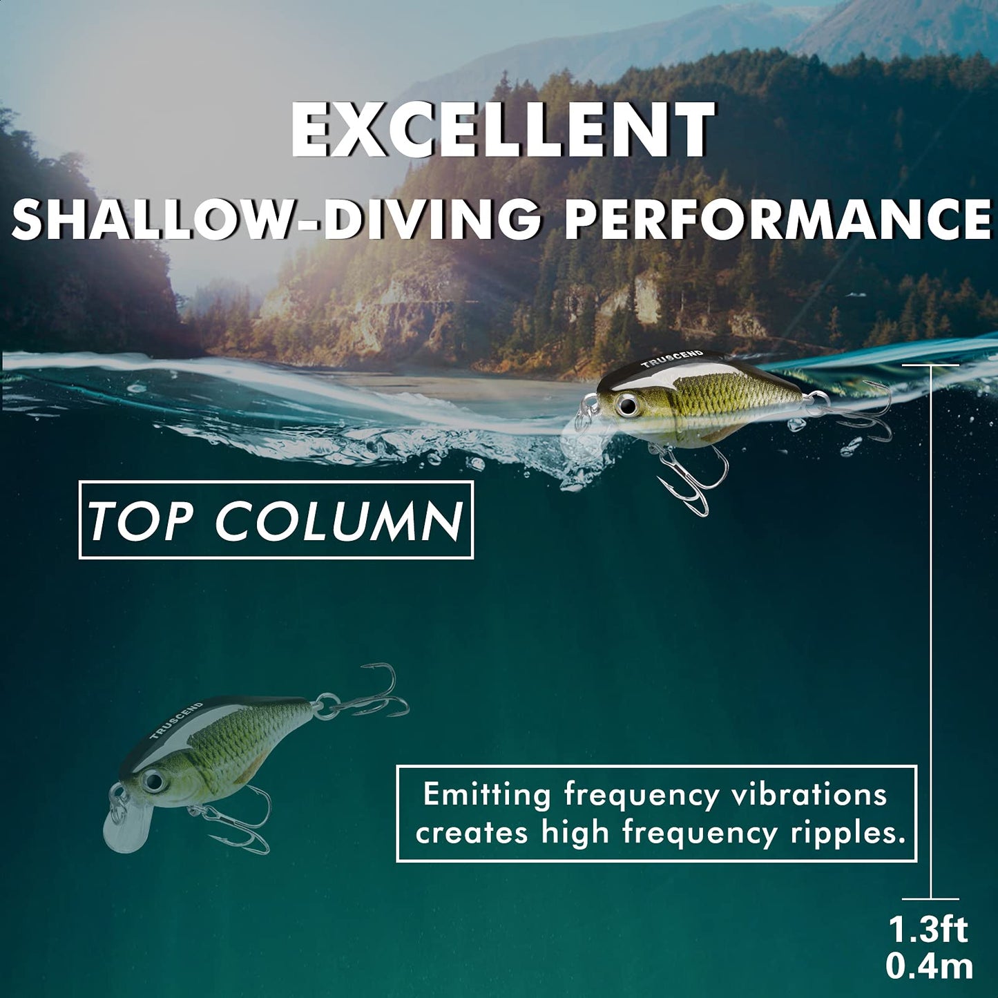 TRUSCEND Swimmax for Saltwater and Freshwater, Realistic Fishing Lures for Bass Trout Crappie Walleye Pike Bluegill Salmon, Swimbait for Bass Fishing, Amazing Fishing Gear Gifts for Family Fishing