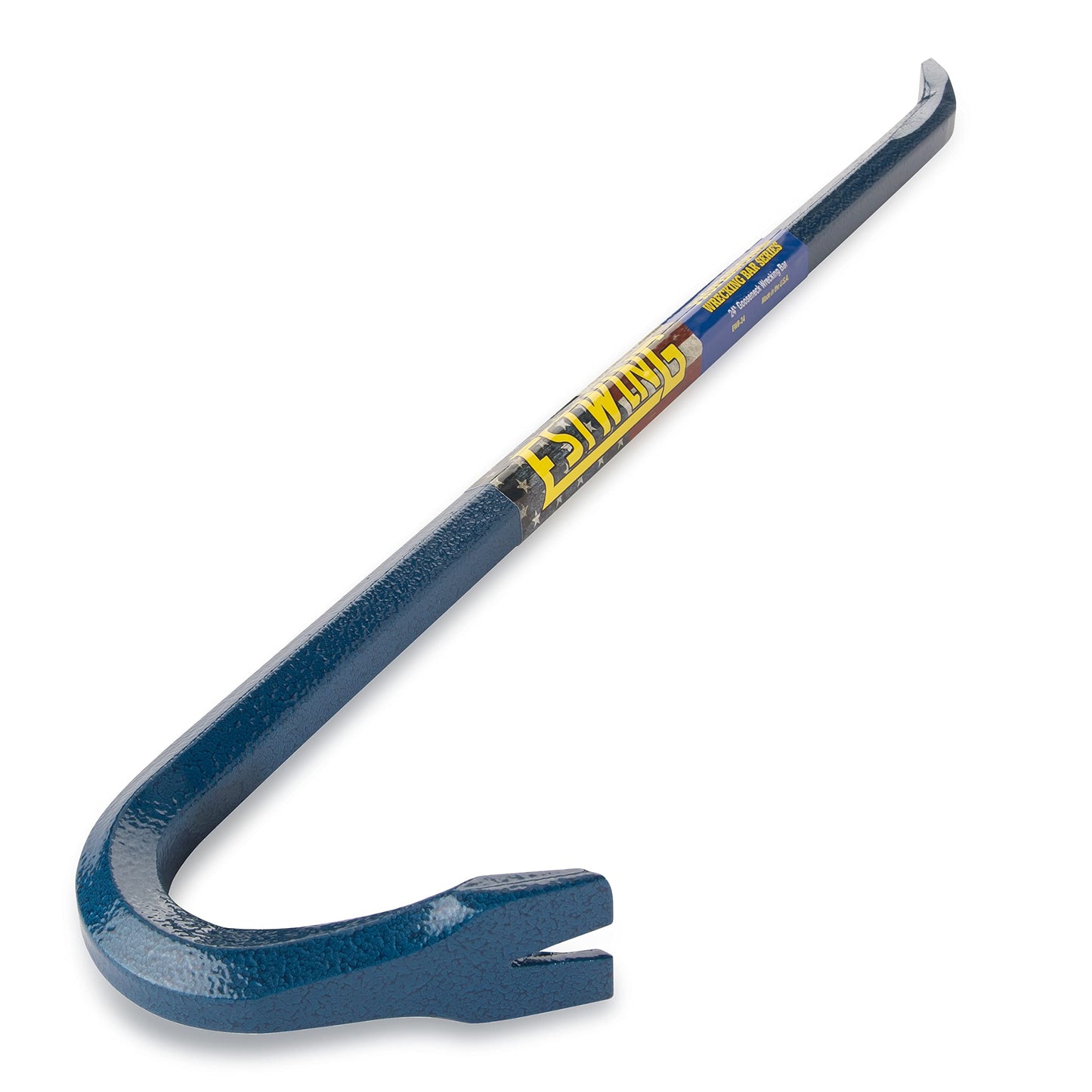 ESTWING Gooseneck Wrecking Bar - 3/4" x 24" Pry Bar with Angled Chisel End & Forged Steel Construction - EWB-24