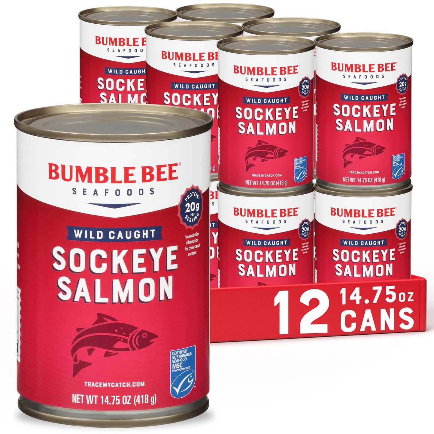 Bumble Bee Smoke Flavored Red Coho Salmon Fillets in Oil, 3.75 oz (Pack of 1) - 19g Protein - Skinless, Boneless - Great for Snacks & Recipes - Gluten Free