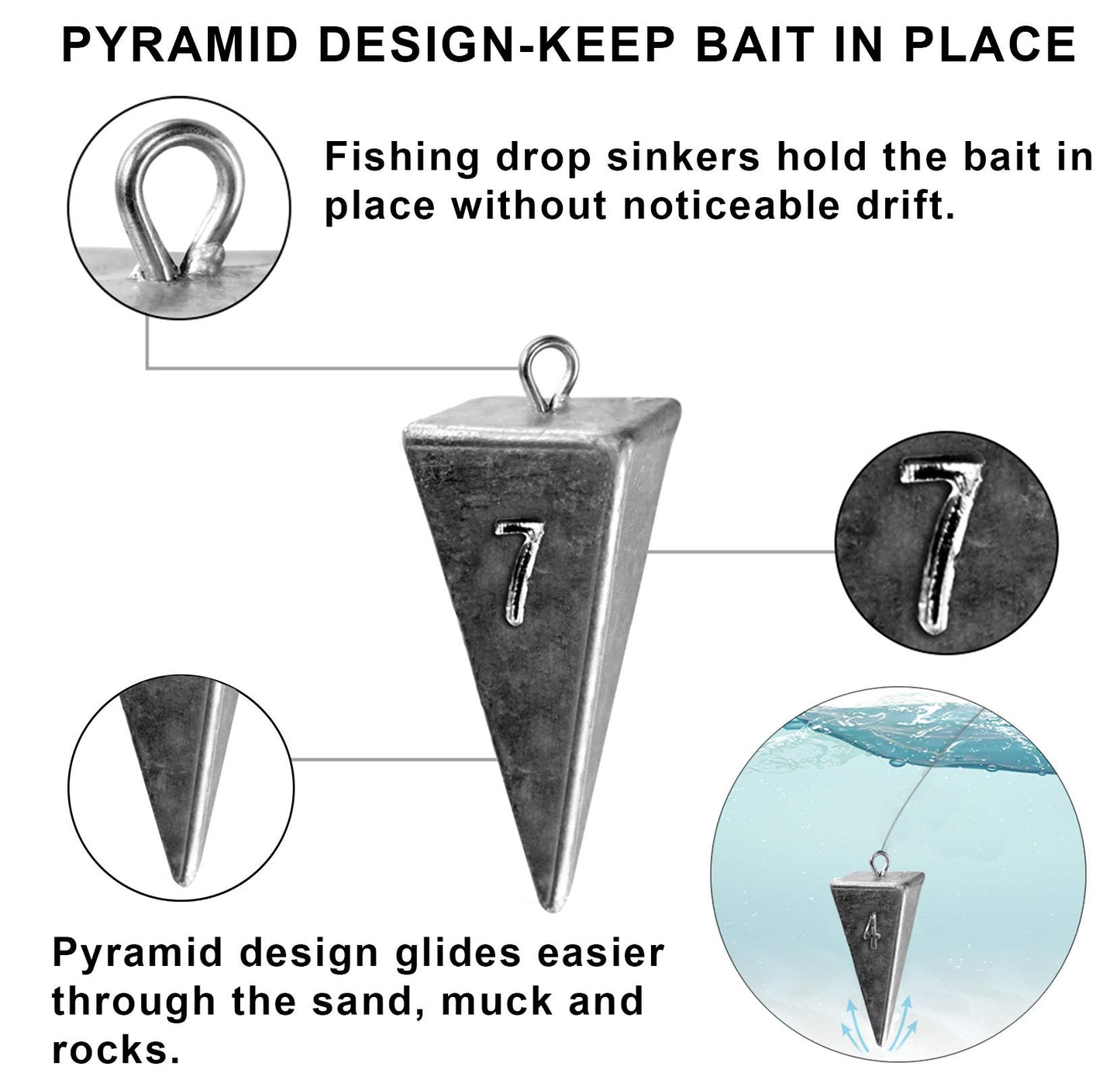 THKFISH Fishing Weights Kit - Inline, Trolling, Double Ring, Tor-pedo, Catfishing, Saltwater & Surf Fishing Weights - Coin, Disc & Pyramid Sinkers