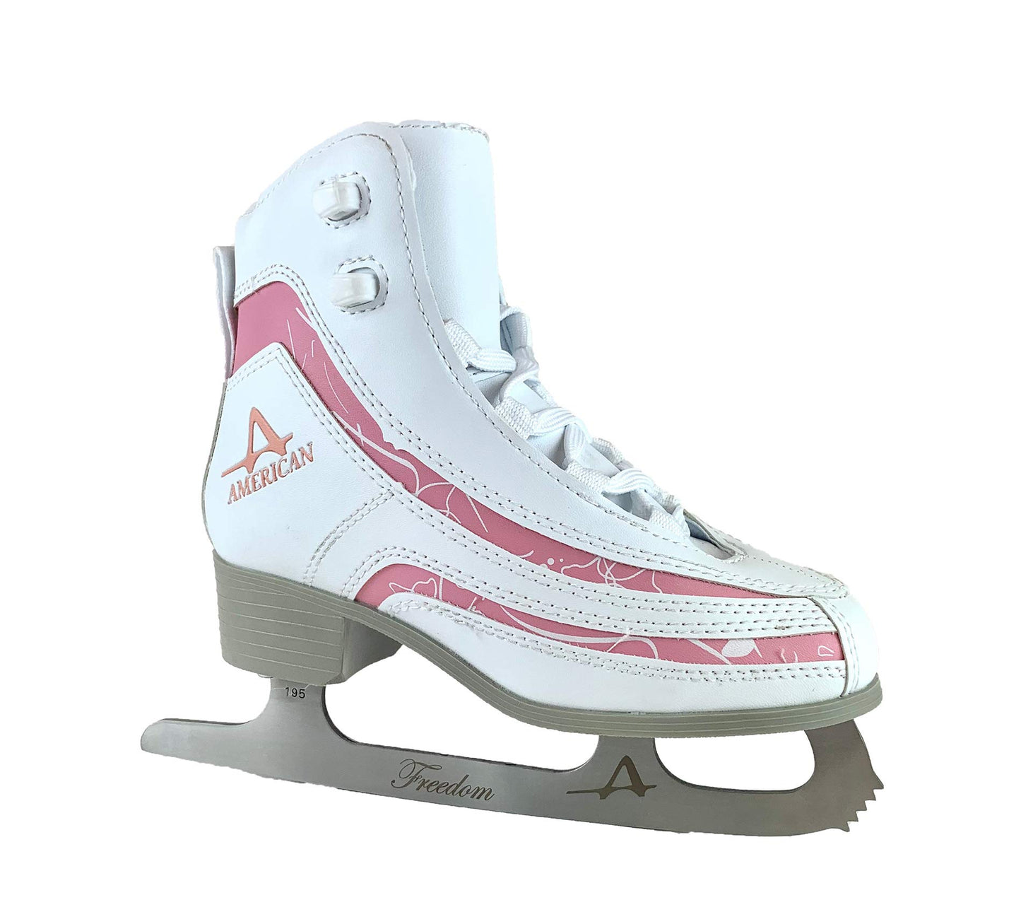 American Athletic Shoe Girl's Soft Boot Ice Skates, White, 4 (51604)
