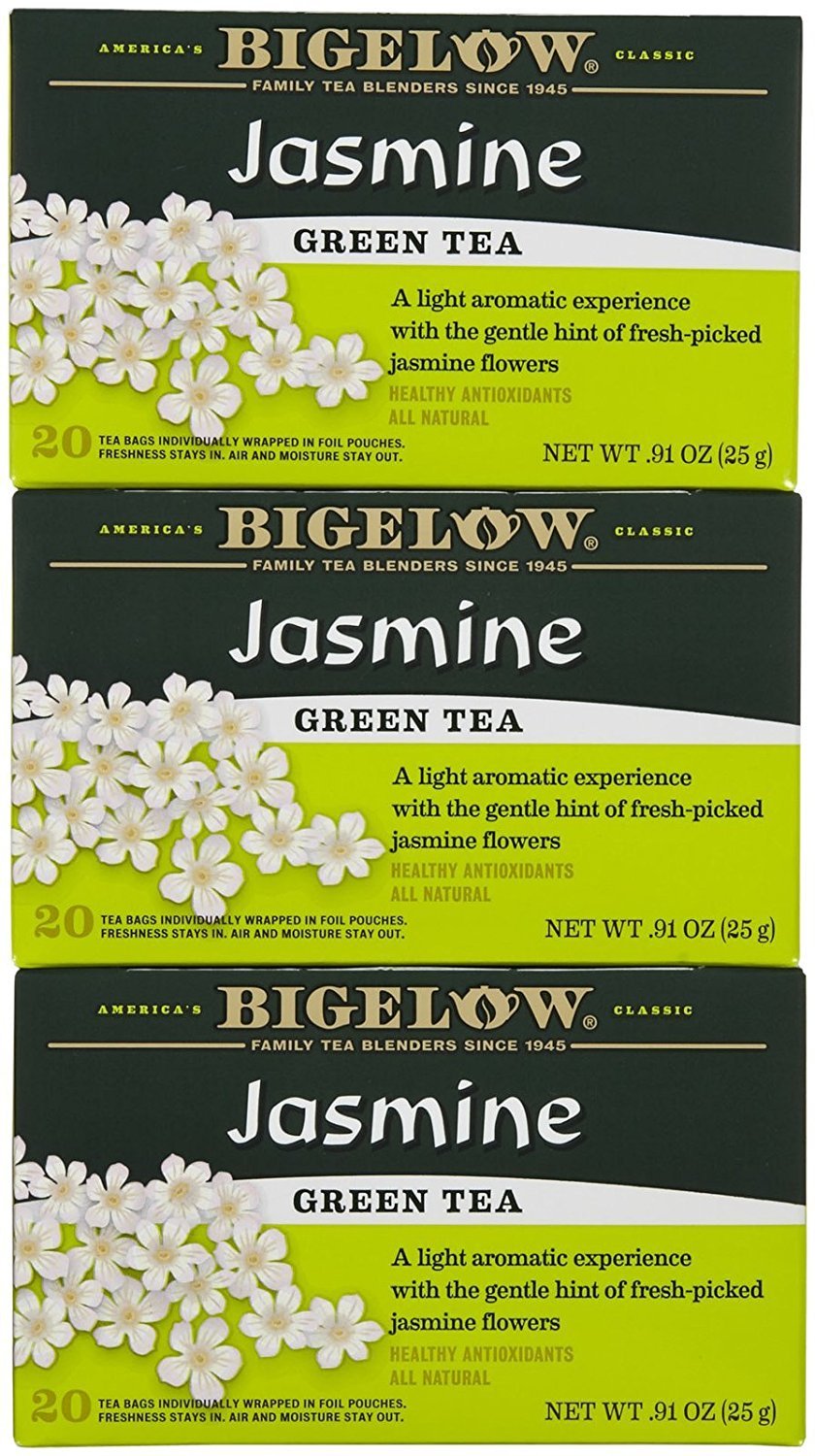 Bigelow Tea Green Tea Variety Pack, Classic Green Tea, Lemon, Pomegranate, Mint, Peach and Constant Comment Flavors, 20 Count Box (Pack of 6), 120 Total Tea Bags