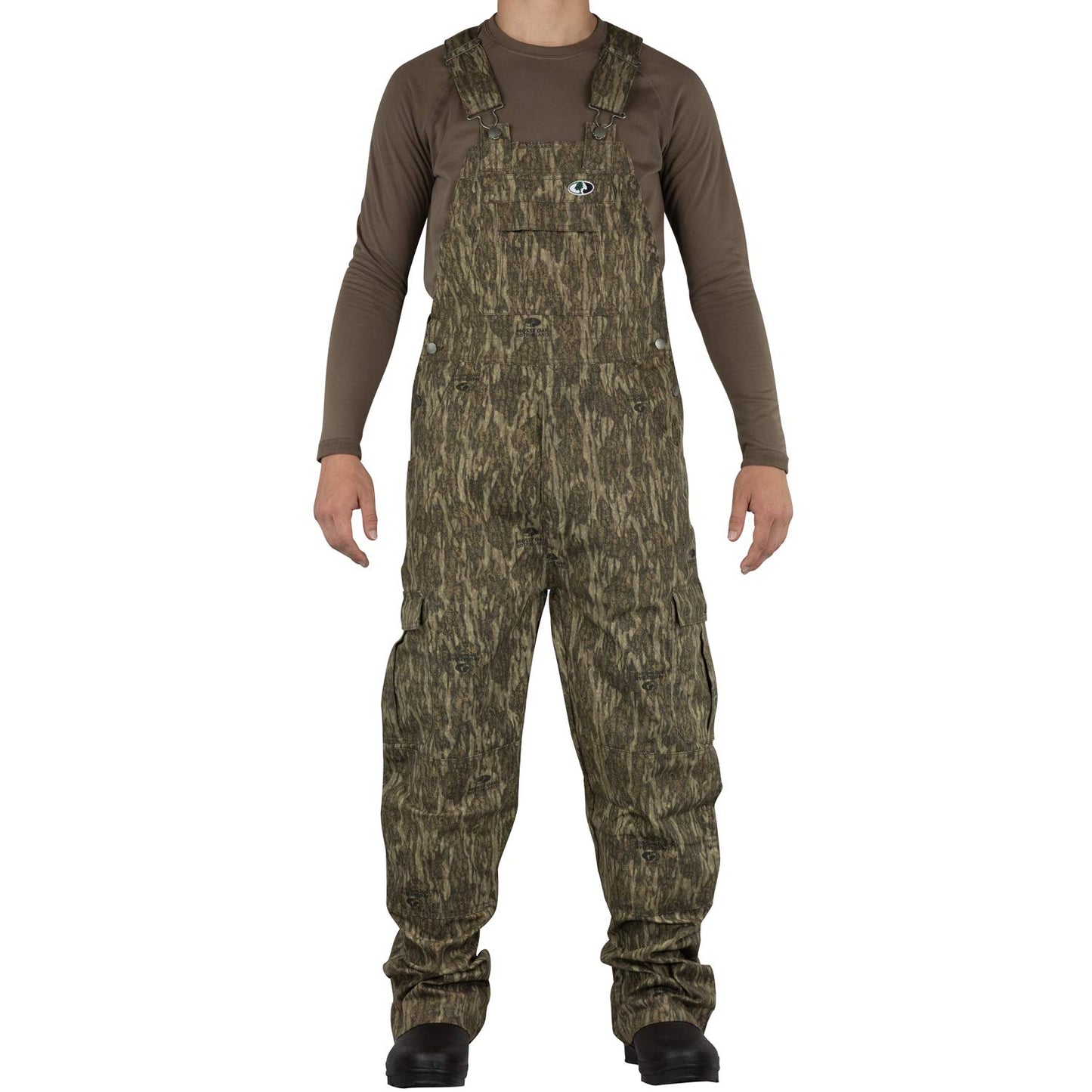 Mossy Oak Cotton Mill 2.0 Camo Hunting Bibs, Uninsulated Camo Overalls for Men