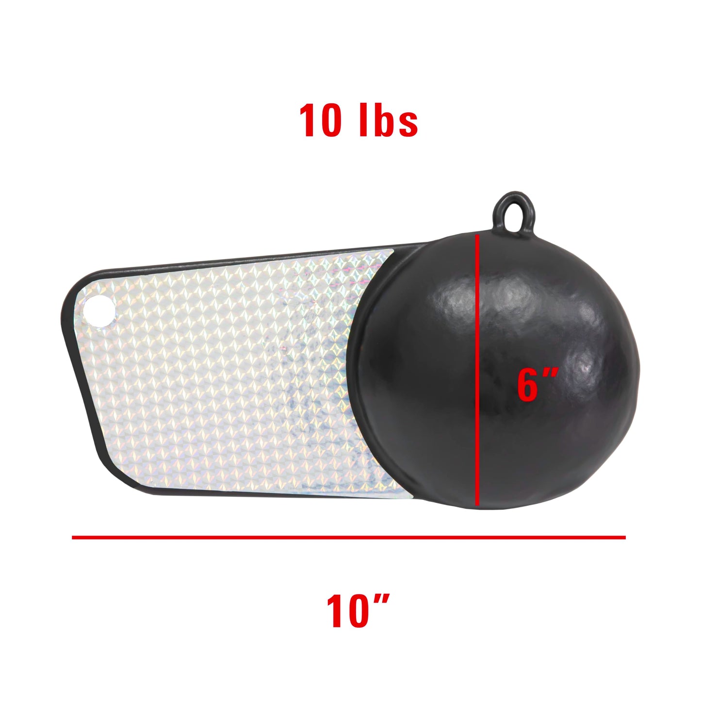 Extreme Max 3006.6747 Pancake Downrigger Weight with Protective Coating - 8 lbs.,Black