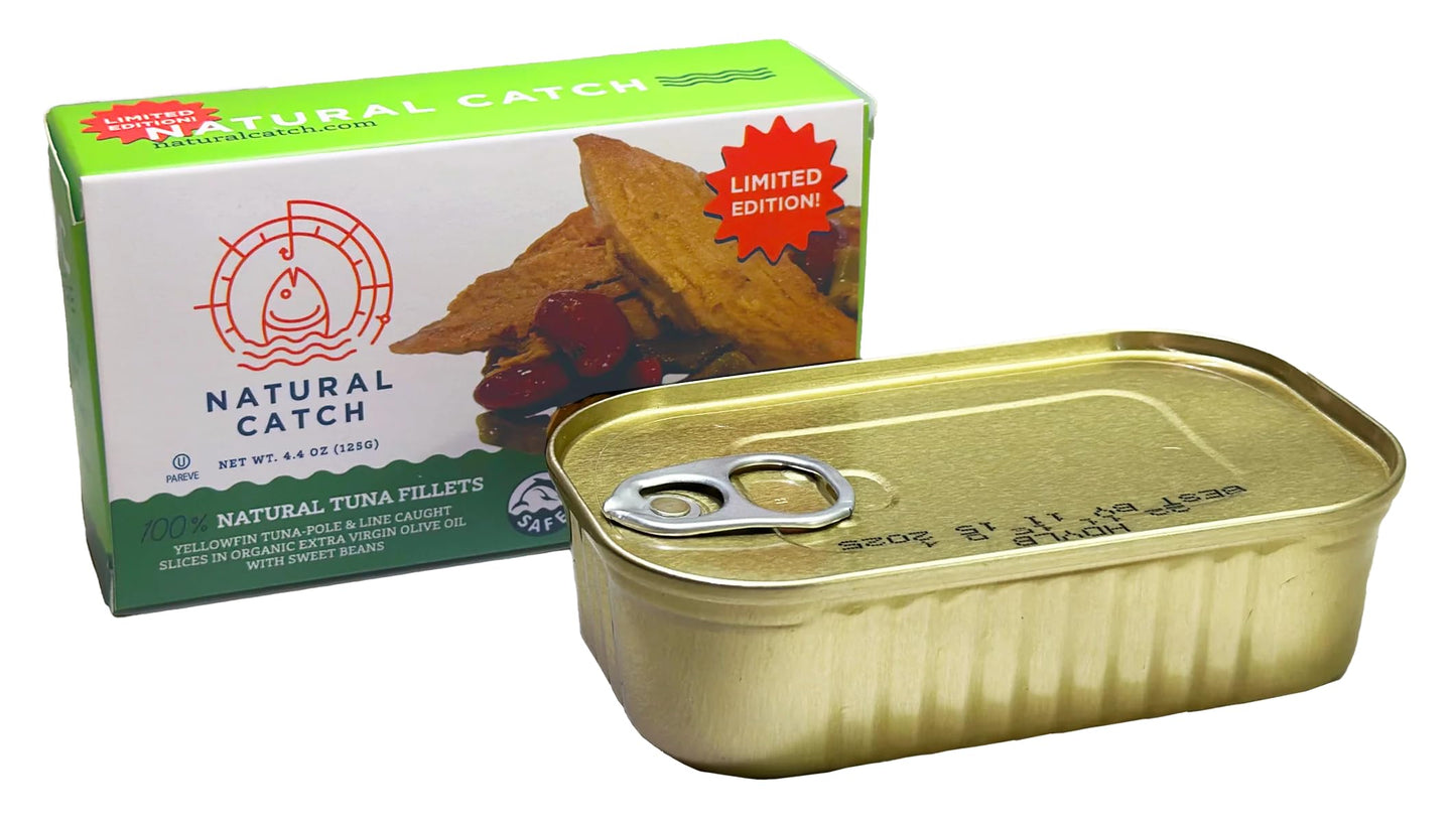 Natural Catch Tuna Filets, Hand Cut, Pole & Line Caught, Gluten-Free, Paleo, Keto Friendly (4.4 oz per can- Pack of 12)