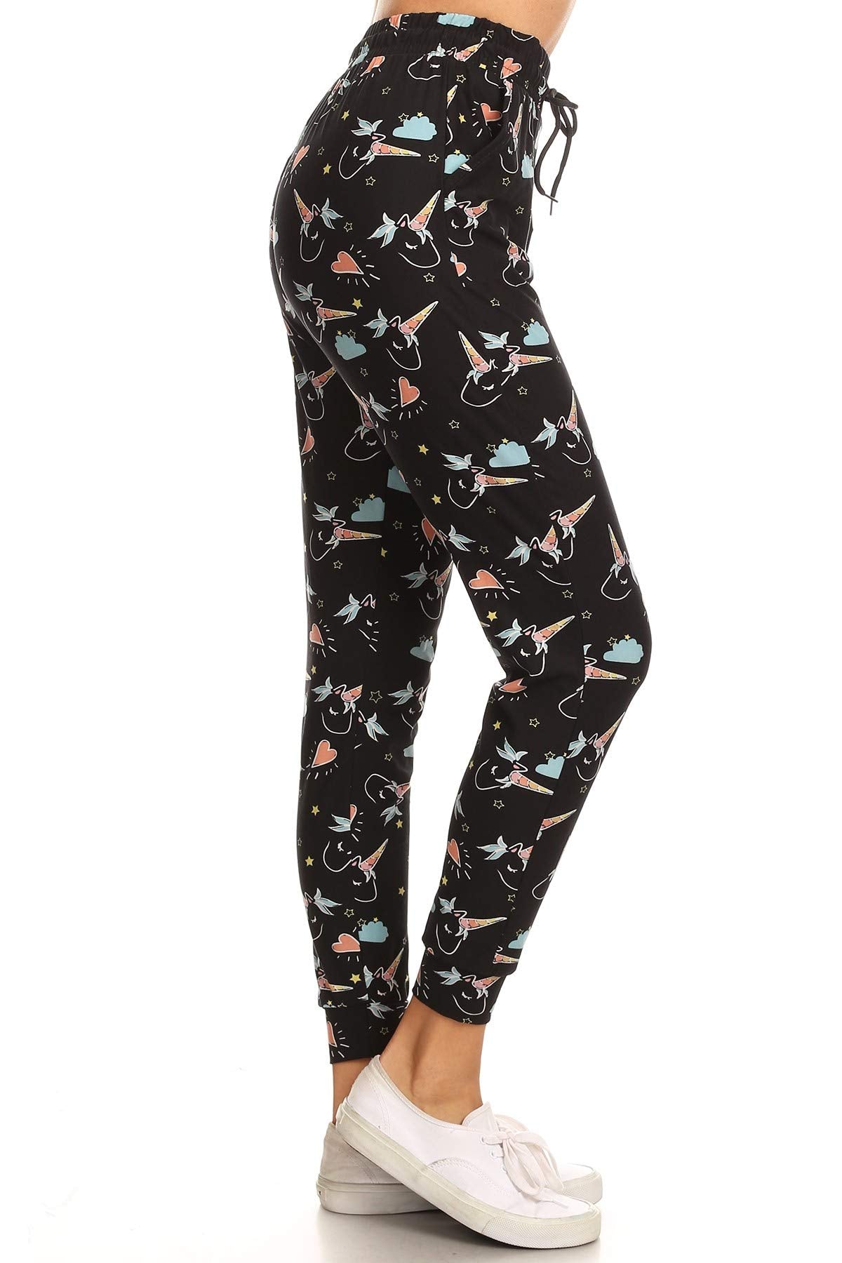 Leggings Depot Women's Relaxed-fit Jogger Track Cuff Sweatpants with Pockets for Yoga, Workout