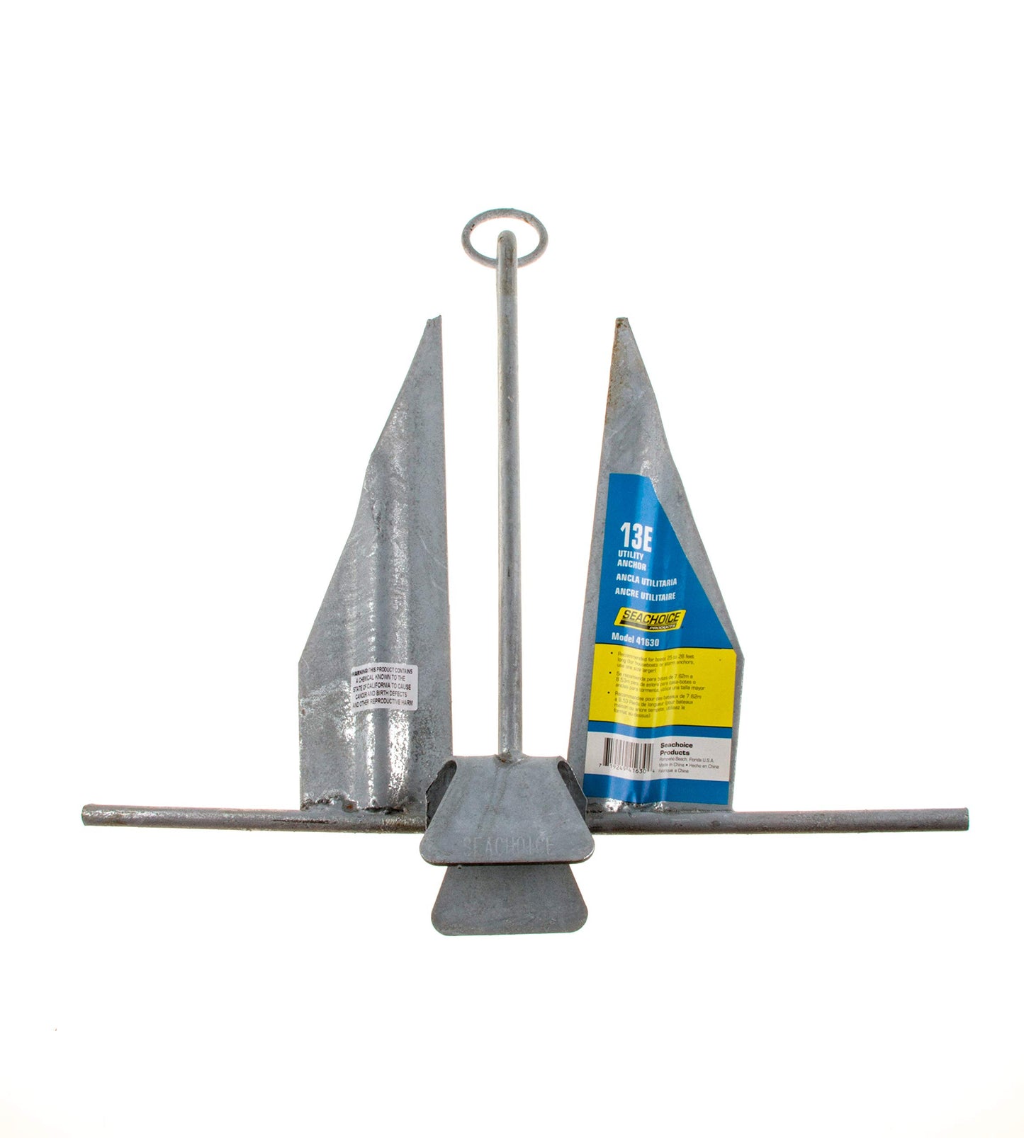 Seachoice Utility Anchor with Slip Ring Shank – Hot-Dipped Galvanized Steel or PVC Coated – Multiple Sizes