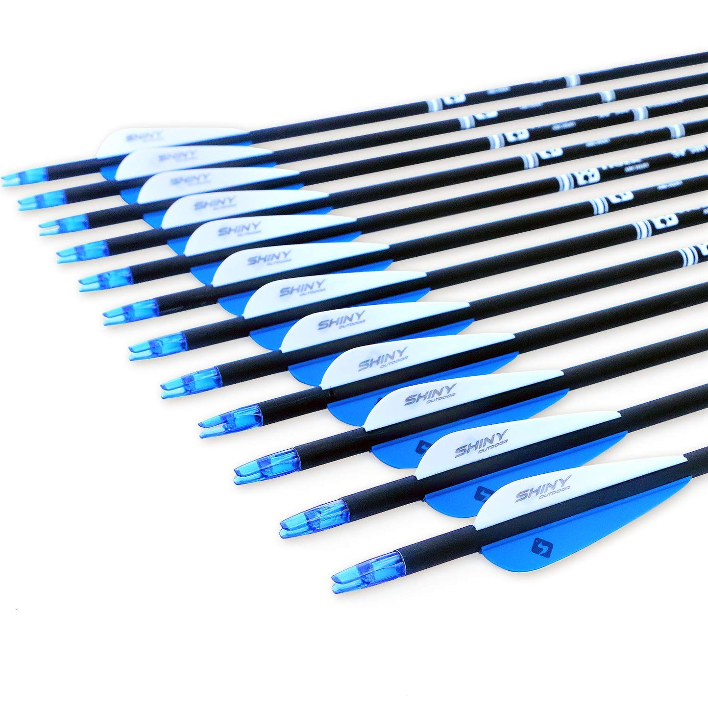 30Inch Carbon Arrow Practice Hunting Arrows with Removable Tips for Compound & Recurve Bow(Pack of 12)