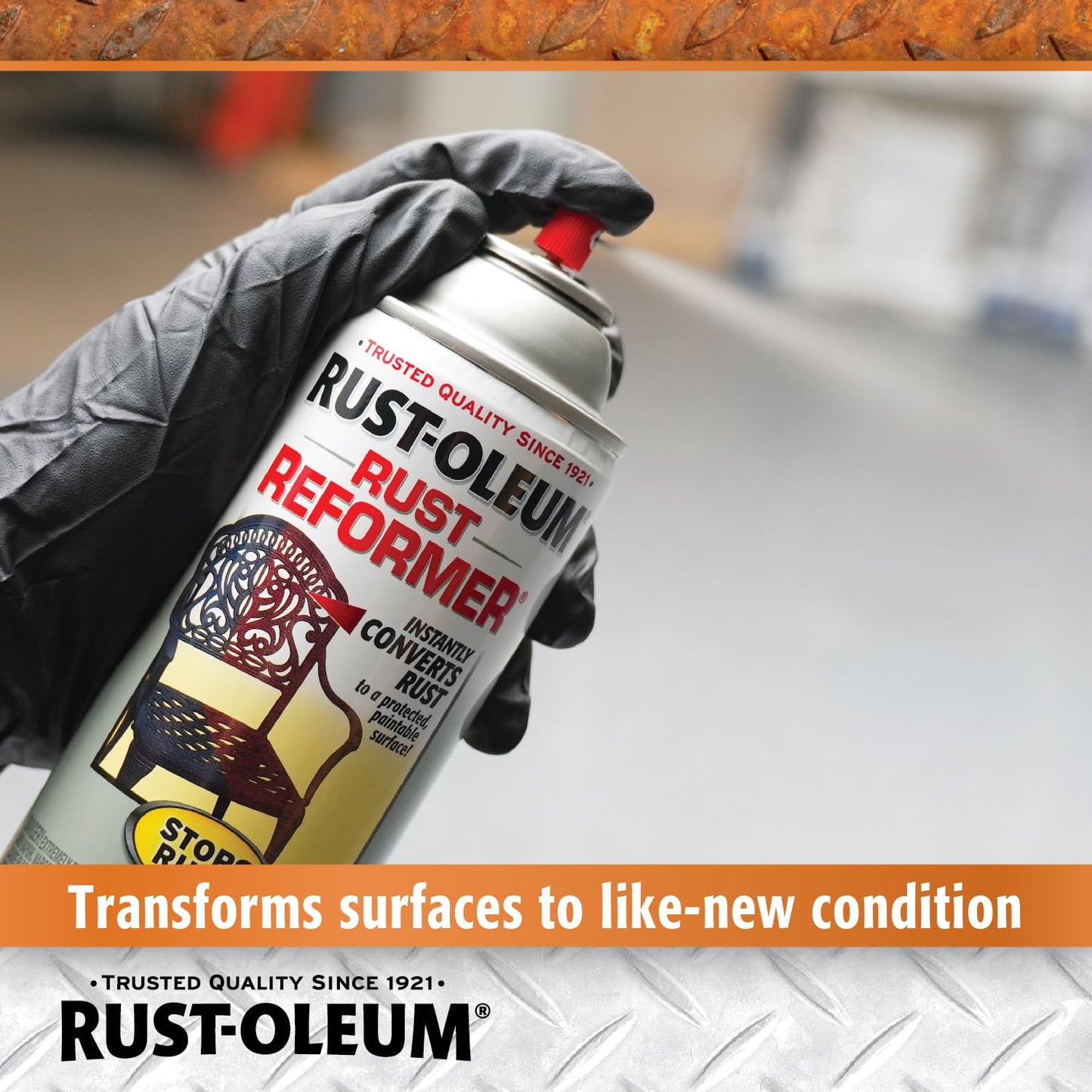 Rust-Oleum 215215-6PK Stops Rust Rust Reformer Spray, 10.25 oz, Black, 6 Pack
