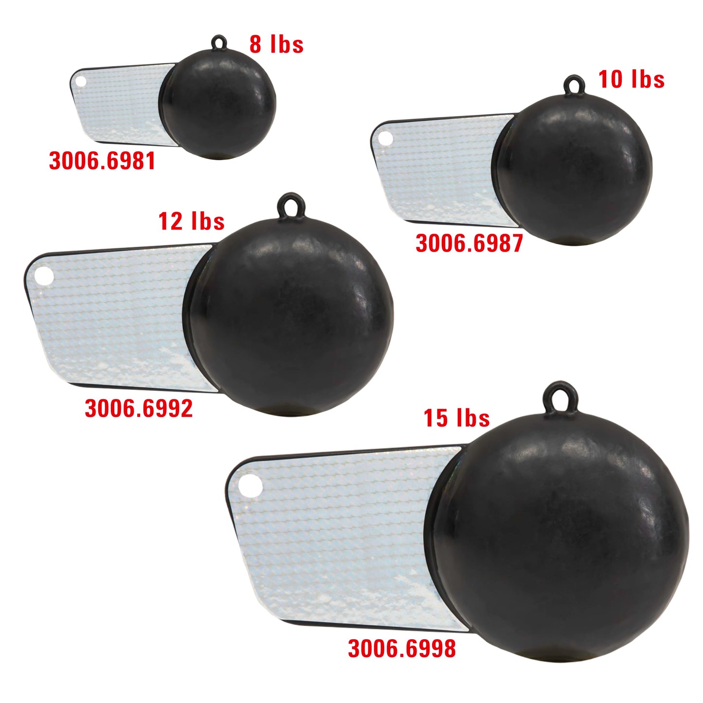 Extreme Max 3006.6747 Pancake Downrigger Weight with Protective Coating - 8 lbs.,Black