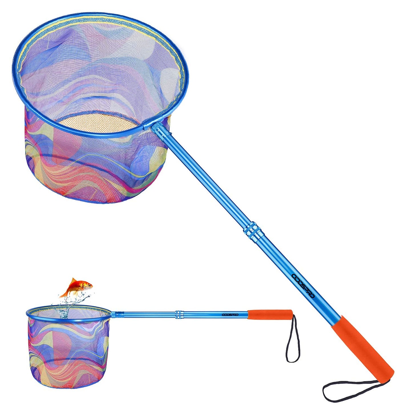 Kids Fishing Net - Telescoping Bait, Minnow, and Butterfly Net With 11.4" Depth, Handle Extends to 30" for Easy Catch and Release