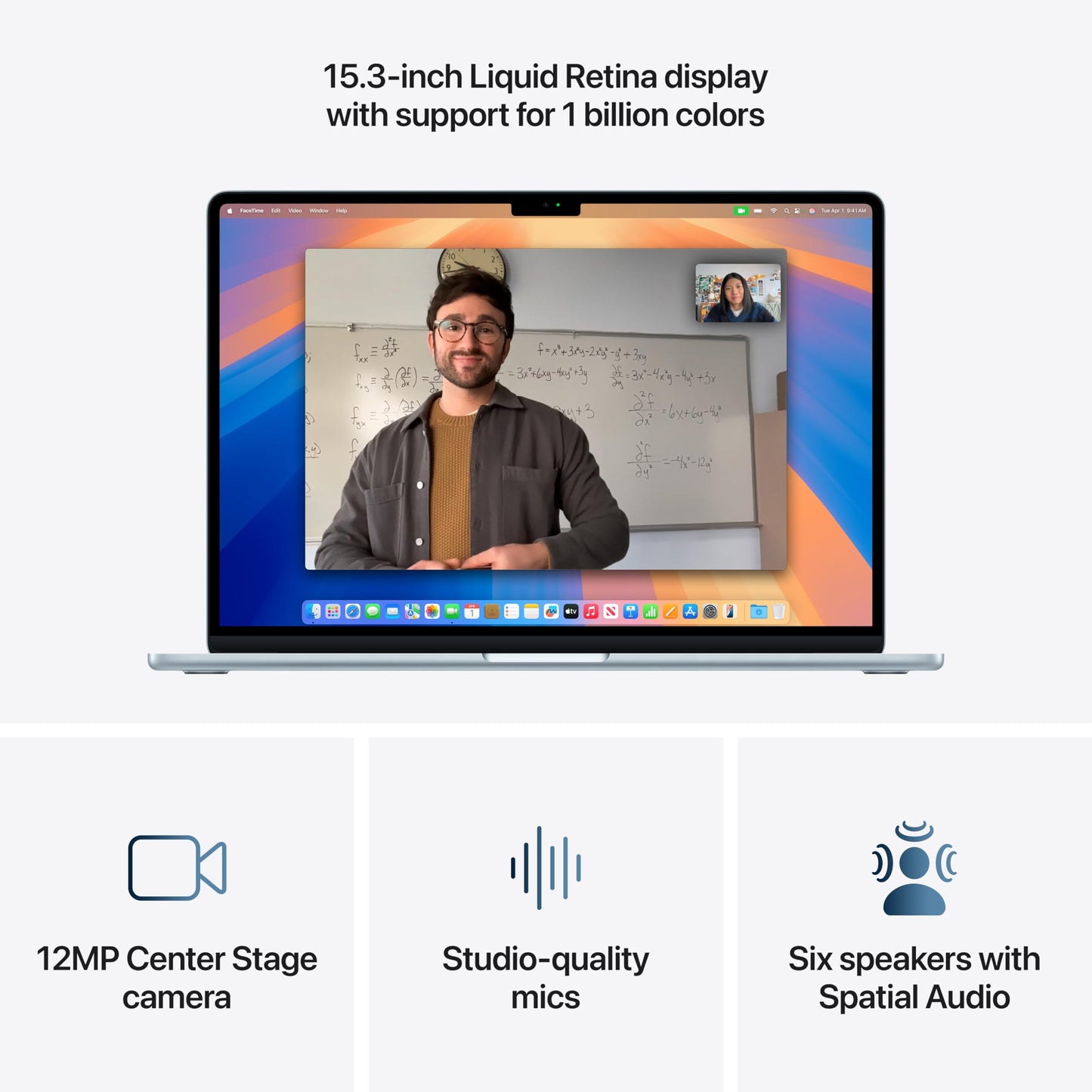 Apple 2025 MacBook Air 15-inch Laptop with M4 chip: Built for Apple Intelligence, 15.3-inch Liquid Retina Display, 24GB Unified Memory, 512GB SSD Storage, 12MP Center Stage Camera, Touch ID; Sky Blue