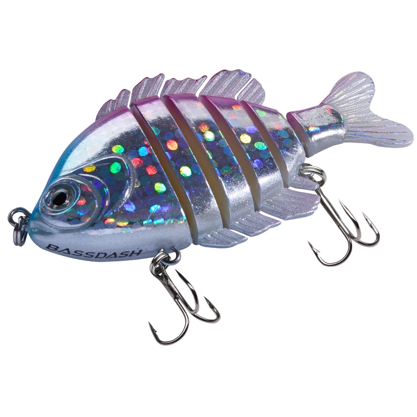 BASSDASH SwimPanfish Multi Jointed Panfish Bluegill Swimbaits Hard Topwater Bass Lures Fishing Lure Crank Saltwater 3.5in/0.85oz