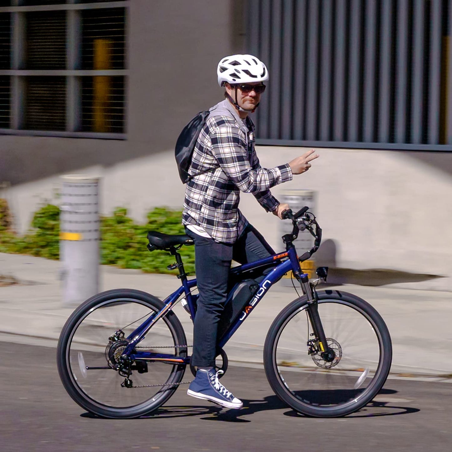 Jasion EB5 Electric Bike for Adults with Peak 500W Brushless Motor, 40Miles 20MPH Commuting Electric Mountain Bike with 360Wh Removable Battery, 7-Speed, 26" Tires and Front Fork Suspension