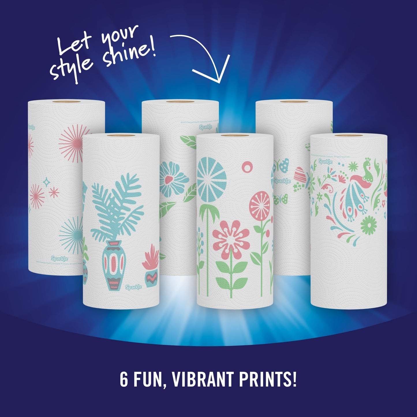 Sparkle Pick-A-Size Paper Towels, 24 Double Rolls = 48 Regular Rolls, Everyday Value Paper Towel with Full and Half Sheets