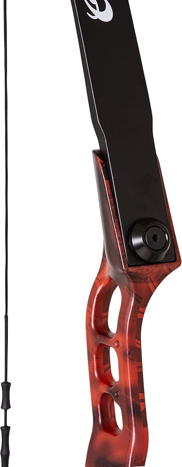 Cajun Bowfishing Fish Stick Bowfishing Bow Package with Drum Reel, Roller Rest, and Piranha Point Arrow, Right Hand, Red
