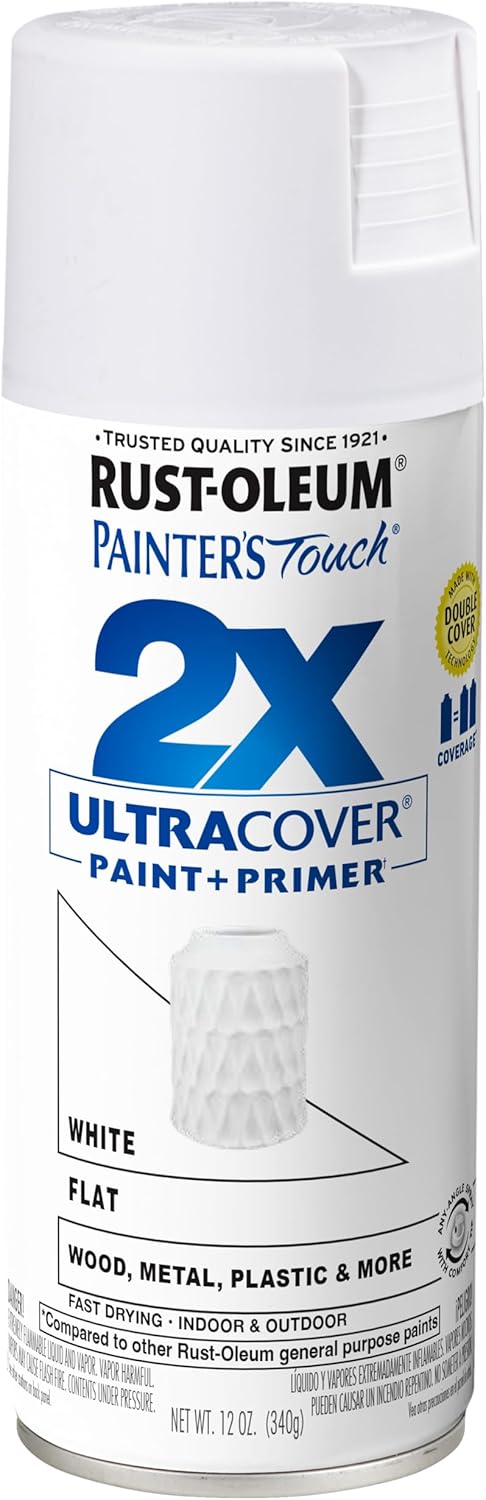 Rust-Oleum 331182 Painter's Touch 2X Ultra Cover Spray Paint, 12 oz, Ultra Matte Black