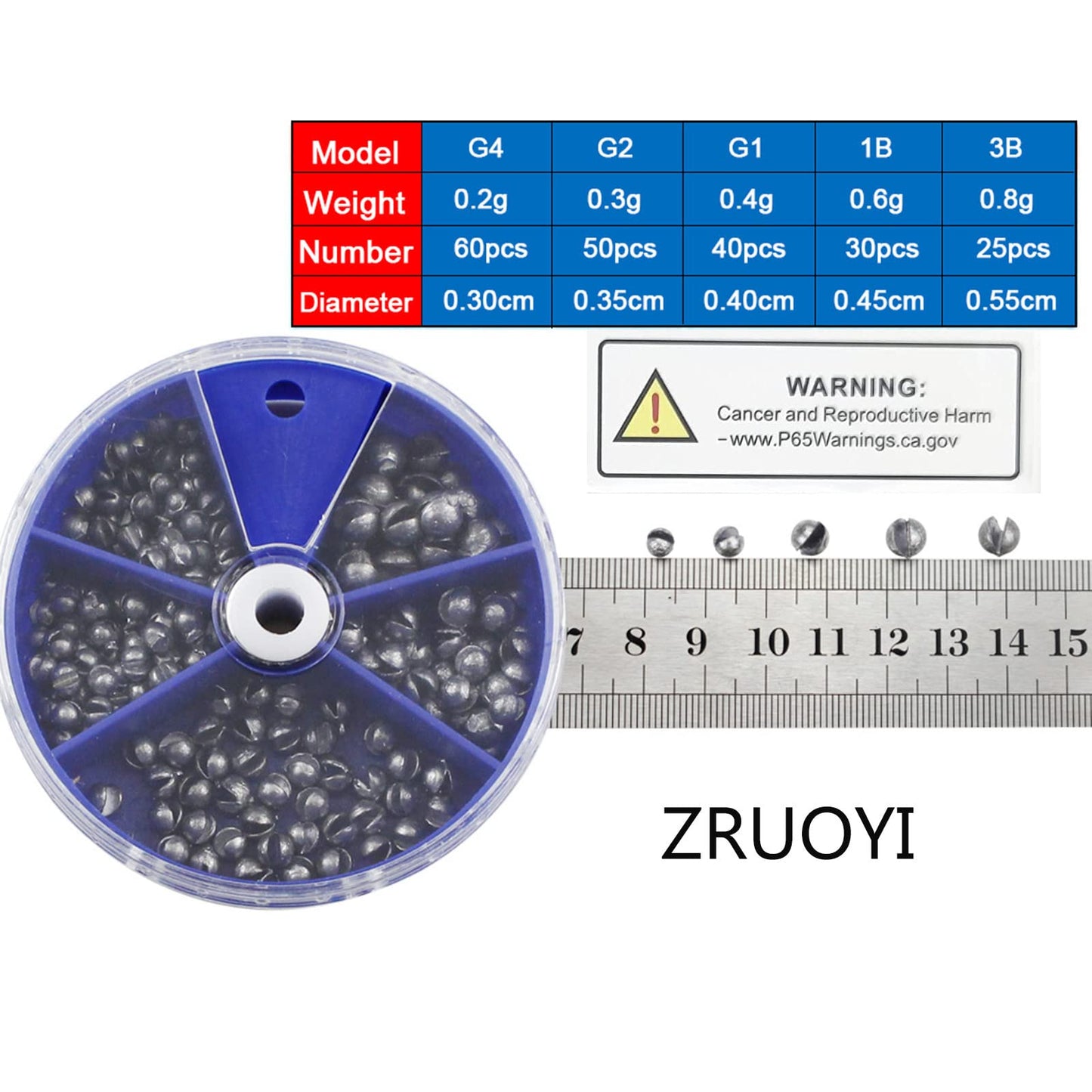 Joyiii Fishing Weights Sinkers 205pcs/100pcs Lead Split Shot Fishing Line Sinkers 5 Sizes Removable Egg Lead Assortment
