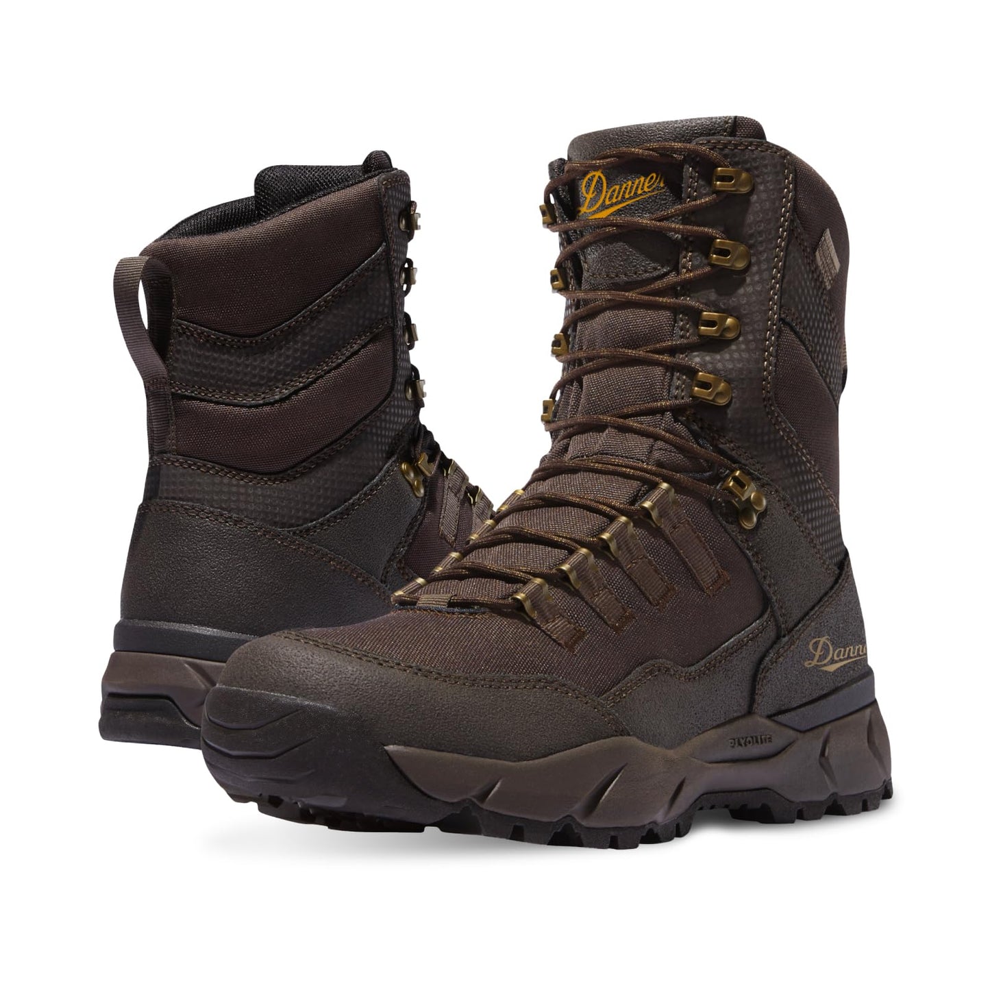 Danner Vital 8” Waterproof Hunting Boots for Men - Abrasion-Resistant Leather & Textile Upper, Shock-Absorbing Footbed & Non Slip Traction Outsole